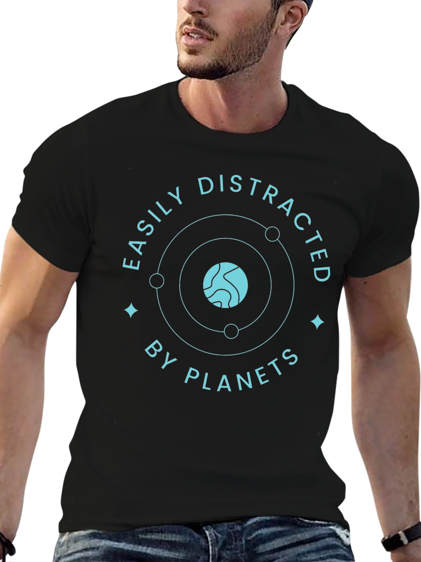 Easily Distracted By Planets Graphic Tee