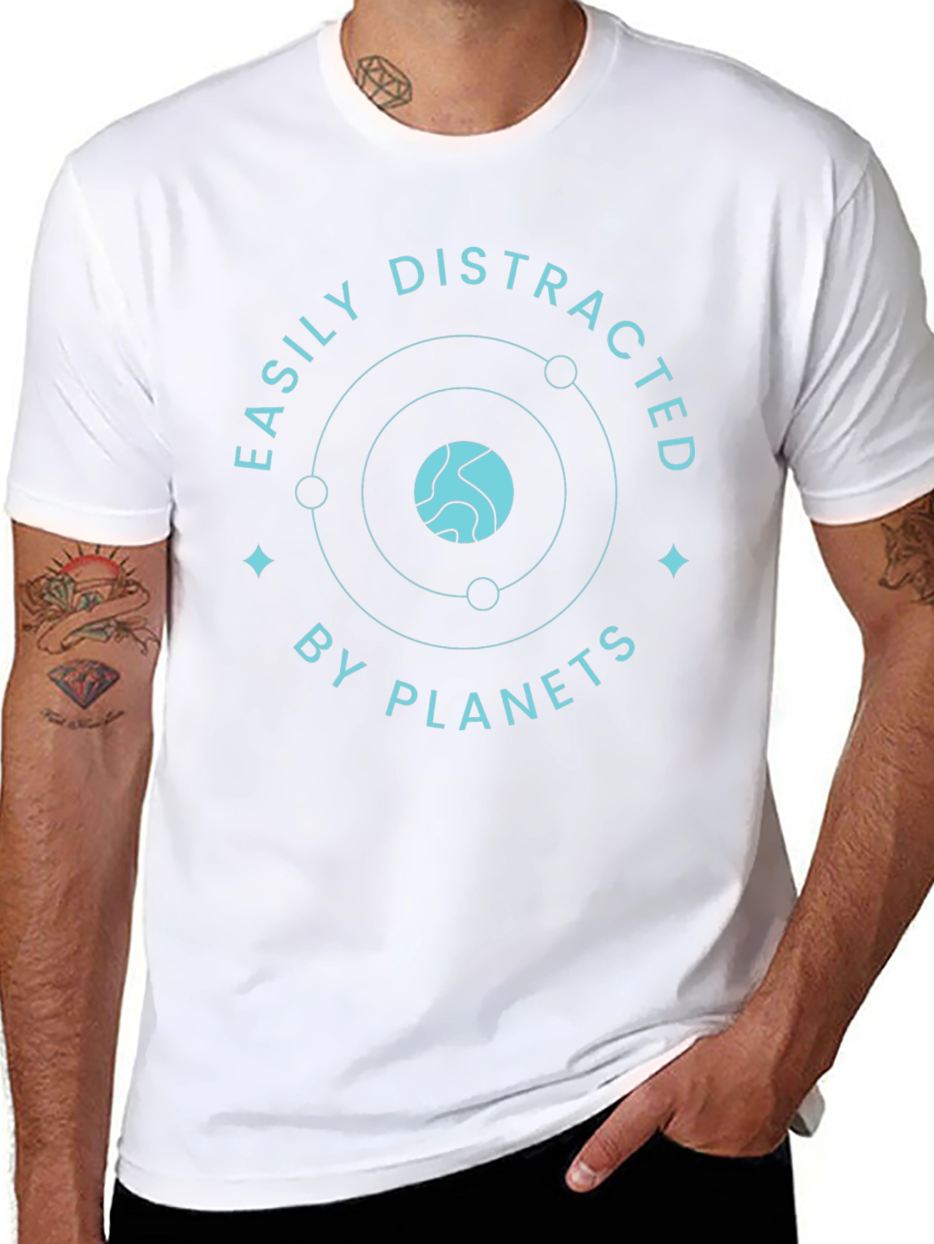 Easily Distracted By Planets Graphic Tee