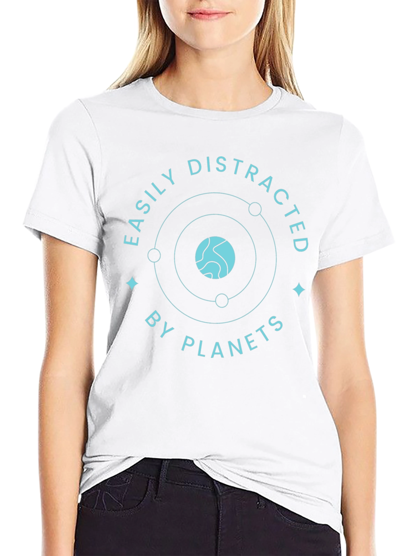Easily Distracted By Planets Graphic Tee