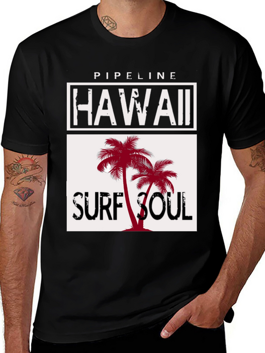 Hawaii Surf Soul T-Shirt - Black