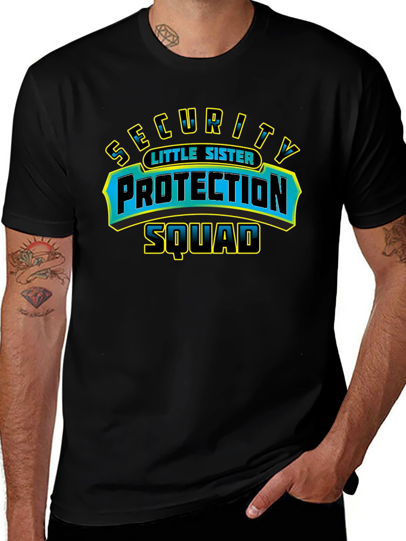 Little Sister Security Protection Squad Tee
