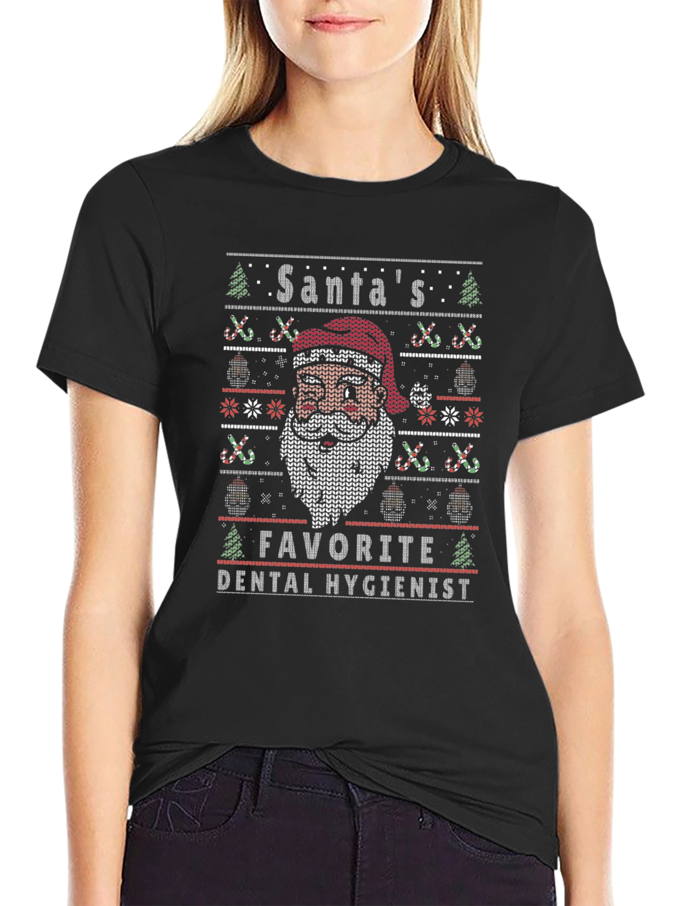 Santas Favorite Dental Hygienist Christmas T-Shirt