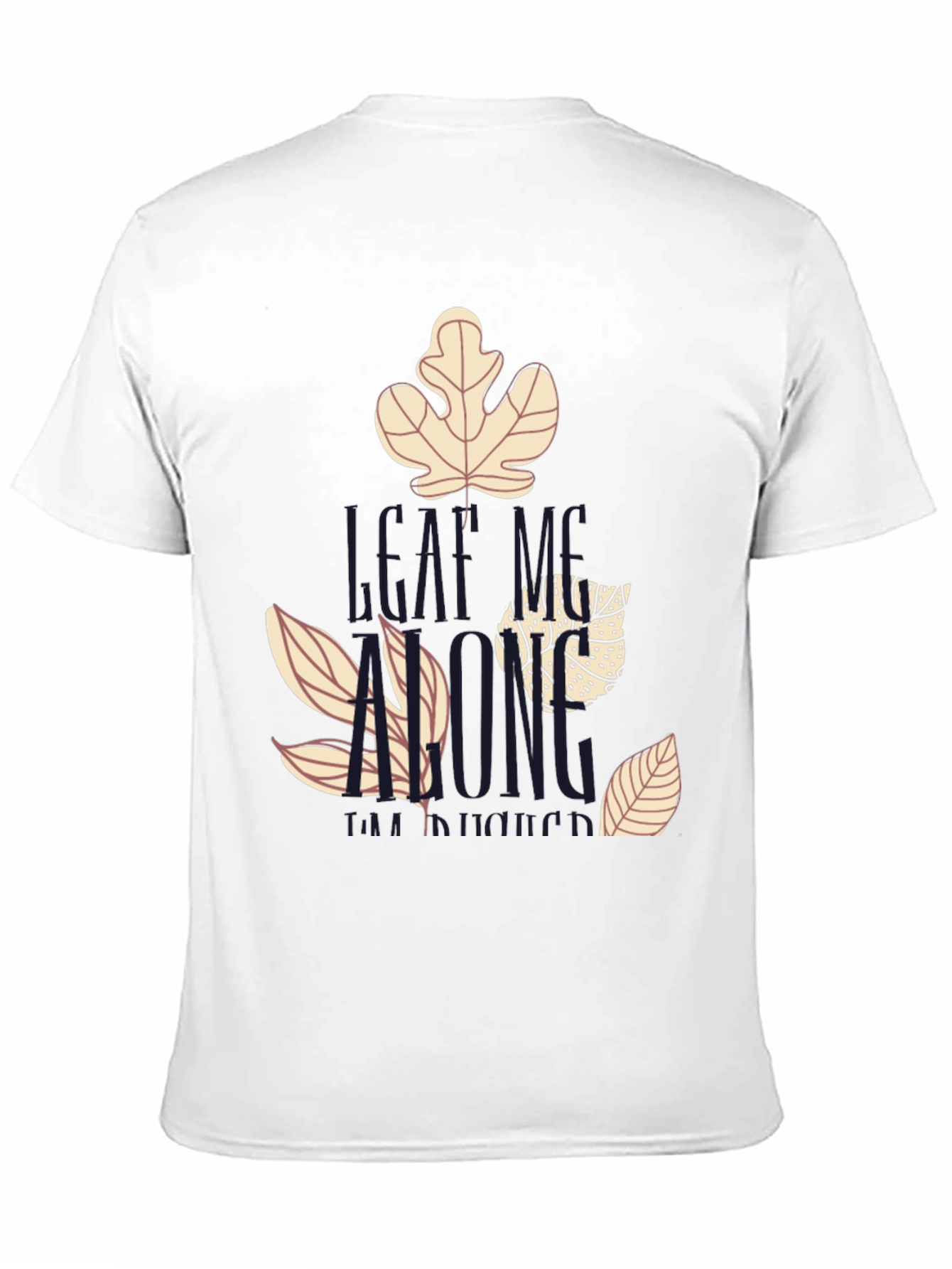 Leaf Me Alone Graphic T-Shirt - Black