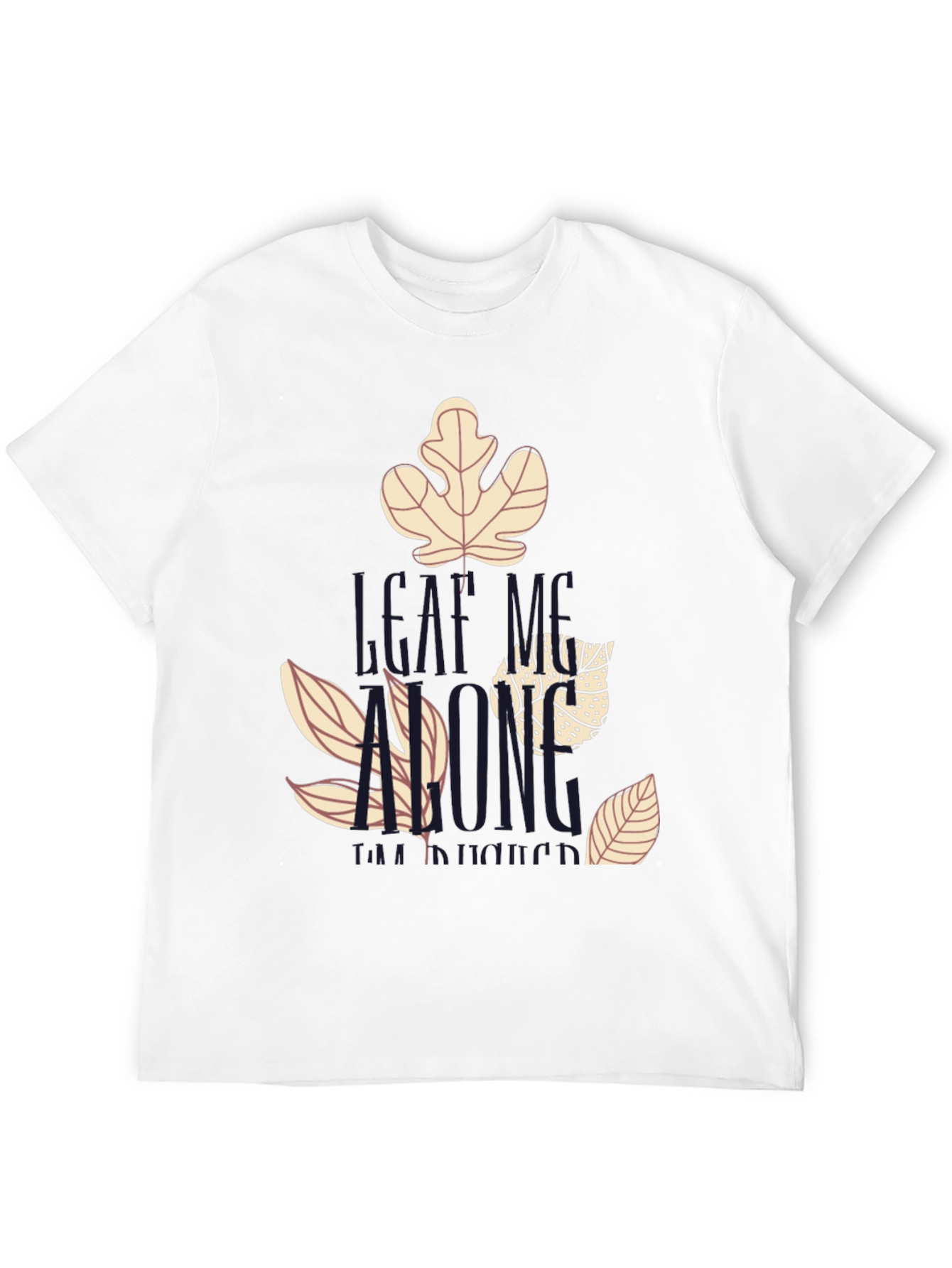 Leaf Me Alone Graphic T-Shirt - Black