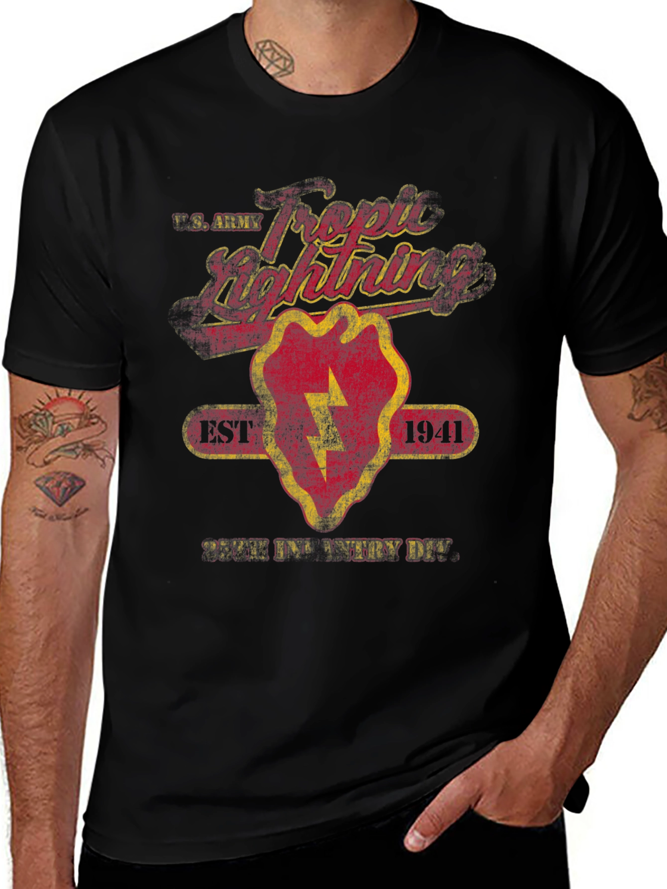 25th Infantry Division Tropic Lightning Graphic T-Shirt