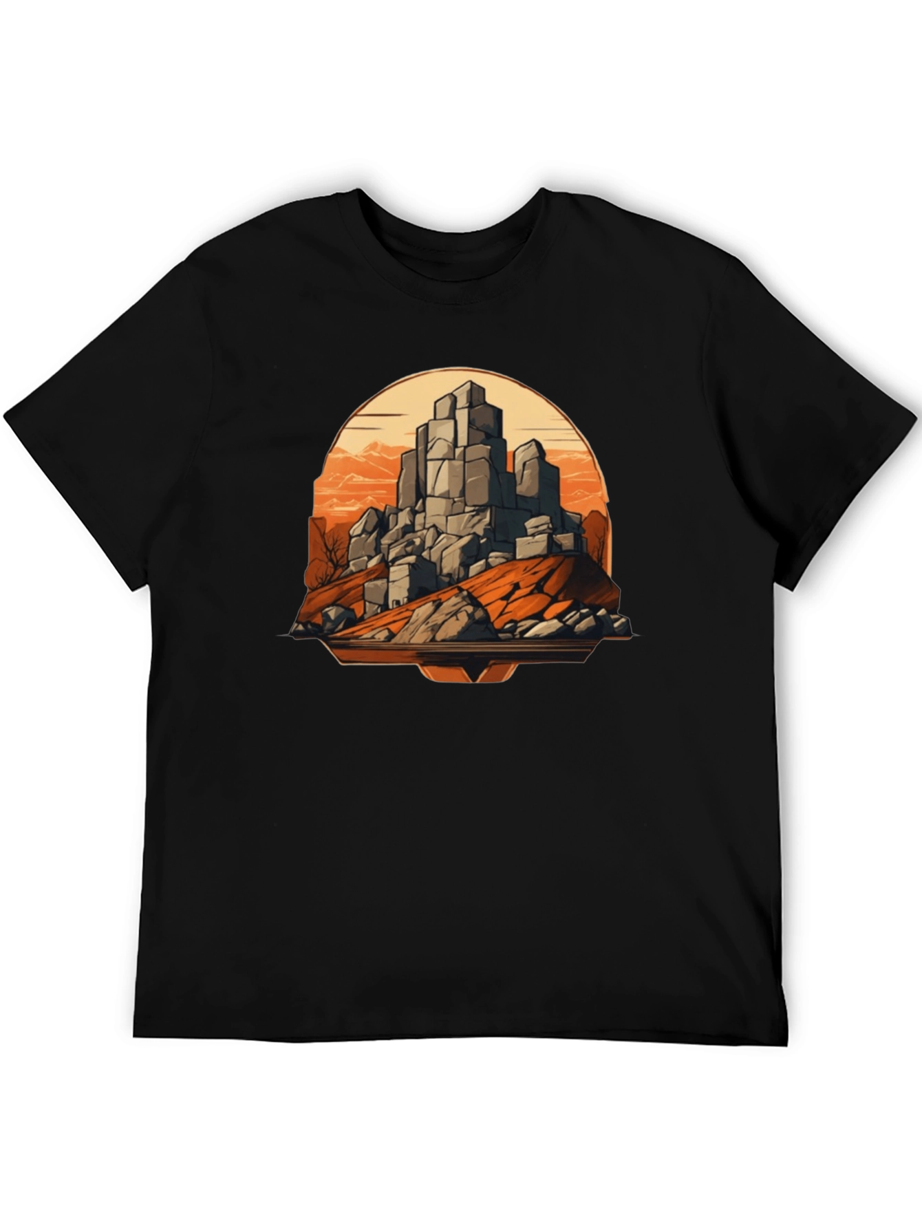 Mountain Rockscape Graphic Tee - Black