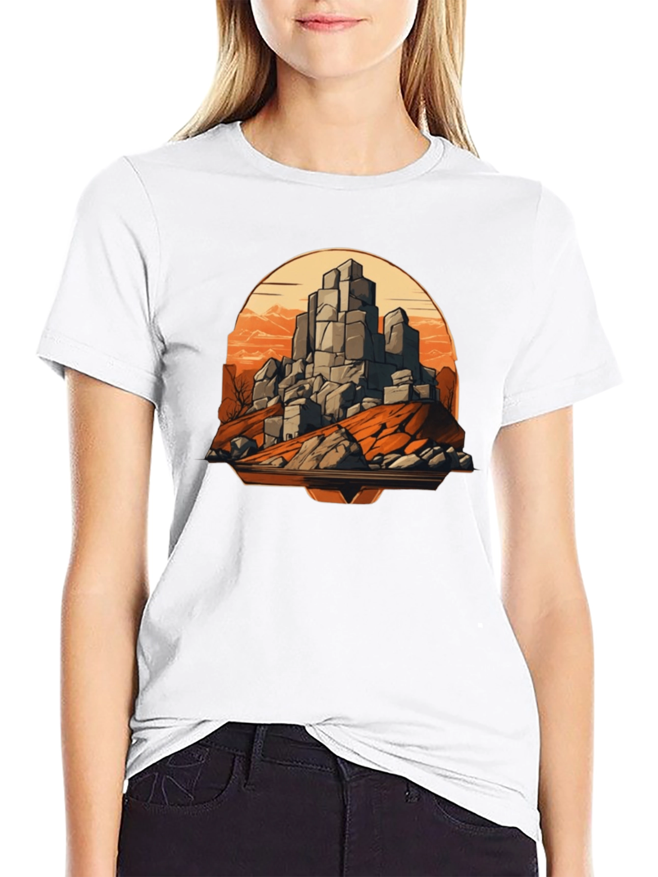 Mountain Rockscape Graphic Tee - Black