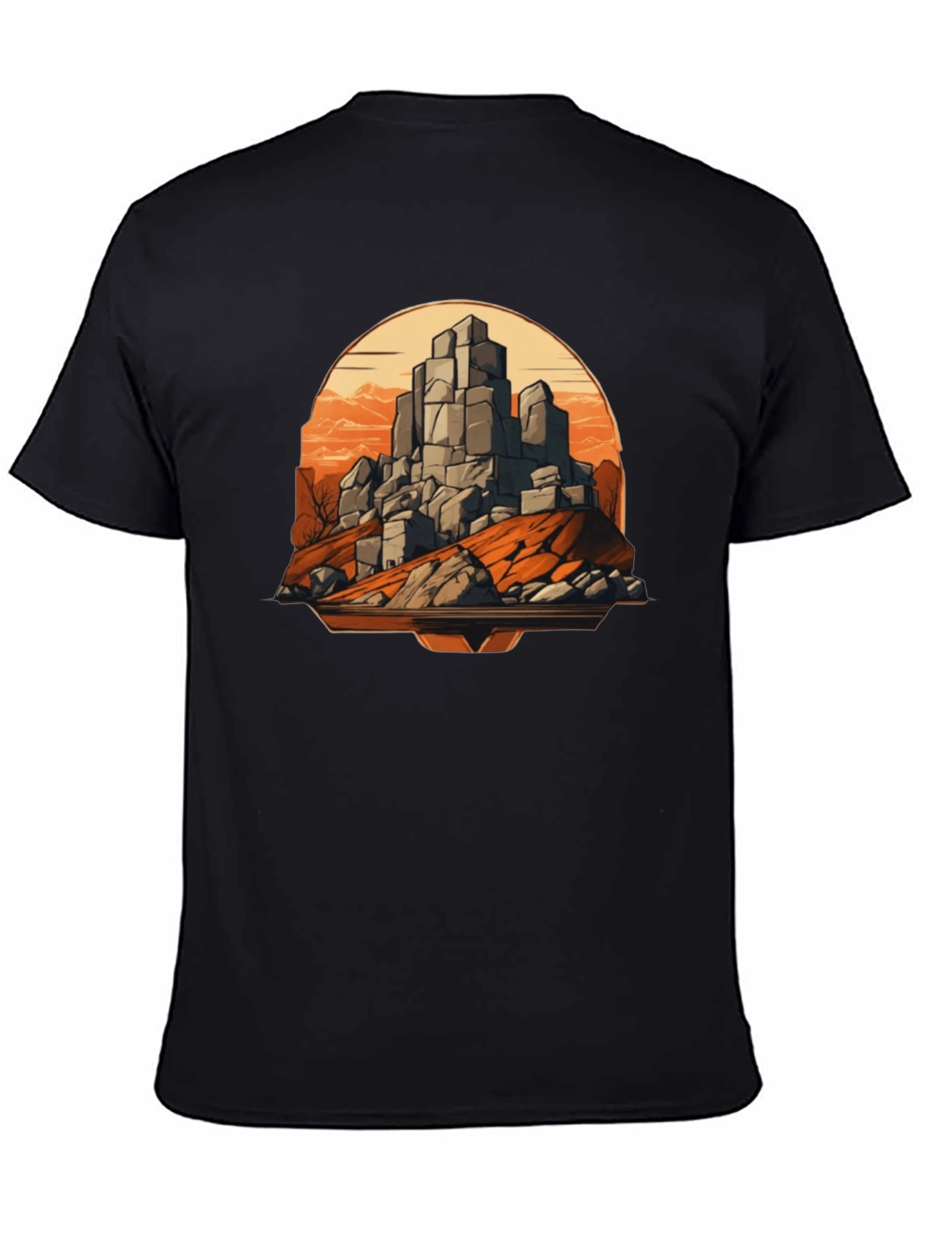 Mountain Rockscape Graphic Tee - Black