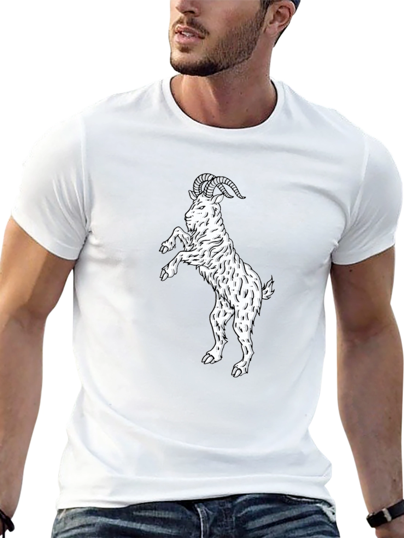 Black Goat Graphic Tee - Stand Out Style