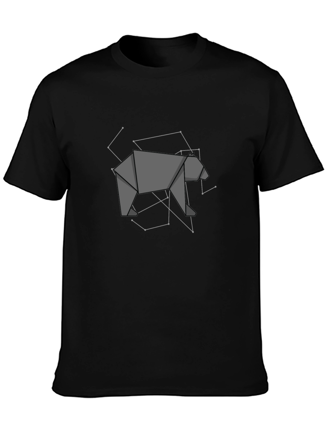 Origami Bear Graphic Tee - Modern Geometric Design