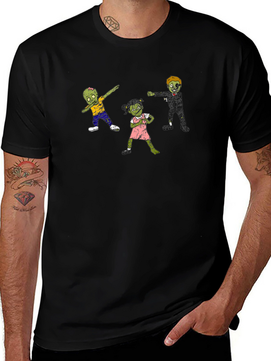 Zombie Family T-Shirt - Cool Black Tee