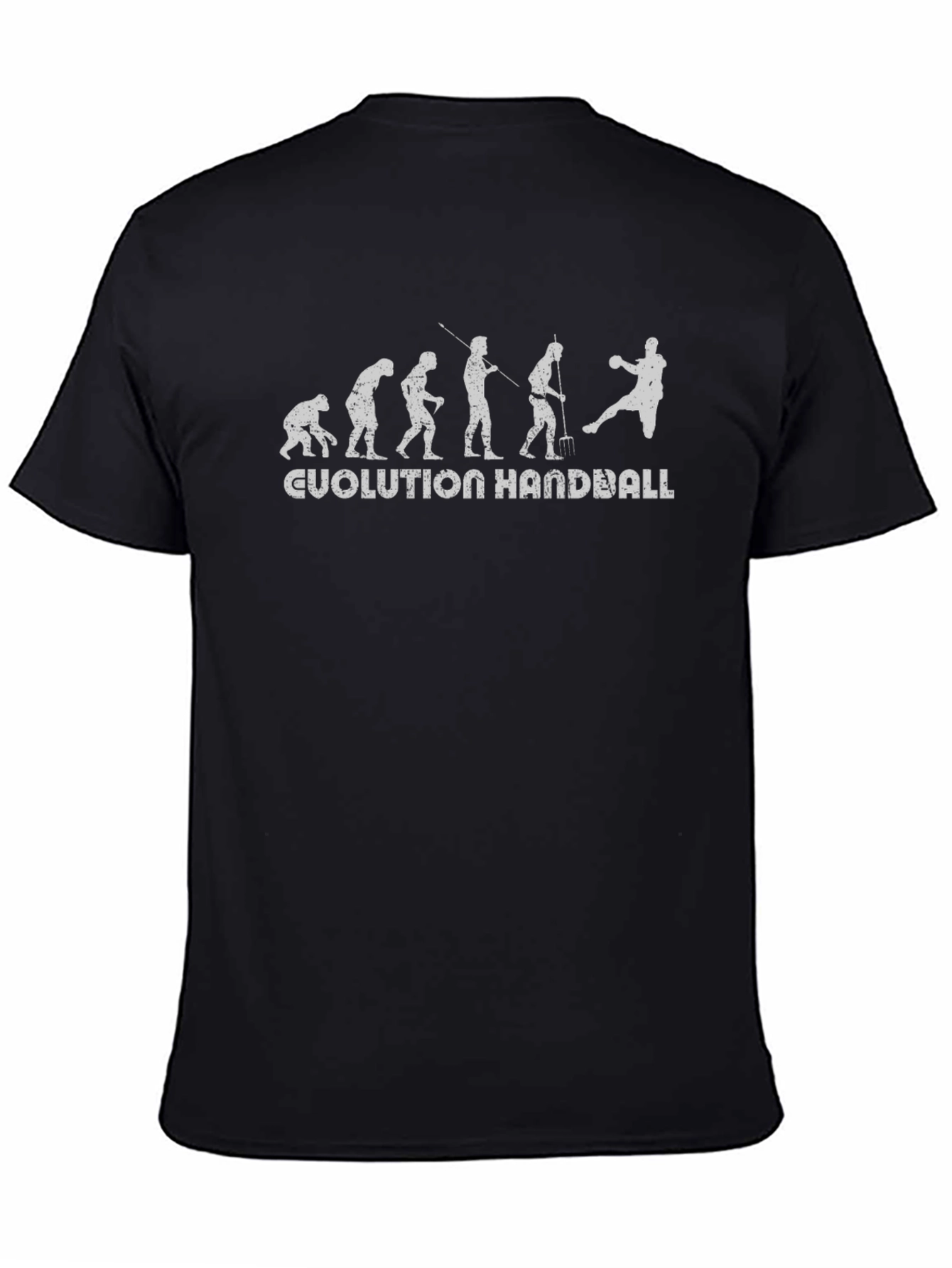 Evolution of Handball T-Shirt - Black Graphic Tee