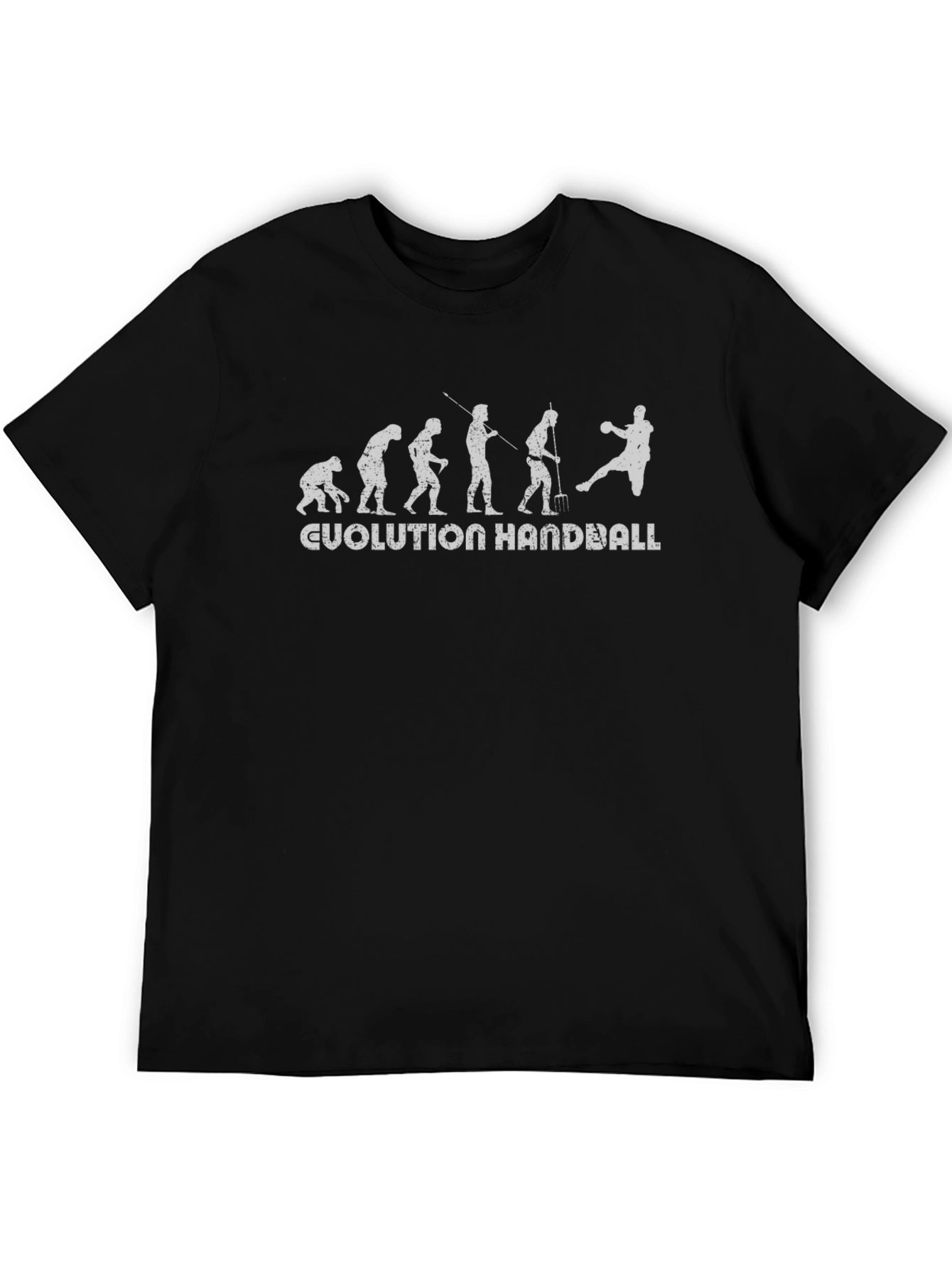 Evolution of Handball T-Shirt - Black Graphic Tee