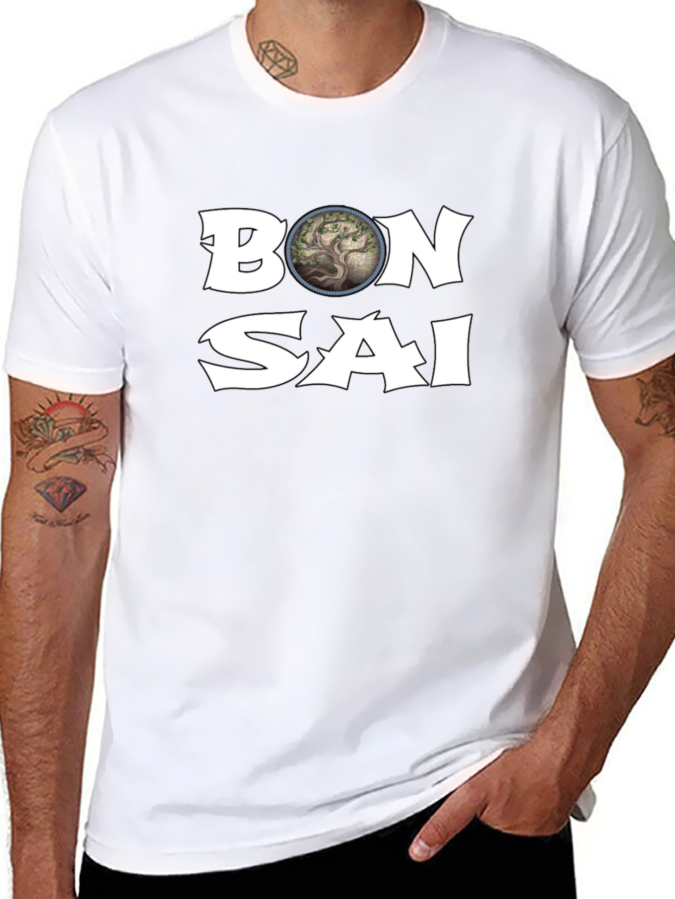 Bonsai Tree Graphic T-Shirt - Casual Style