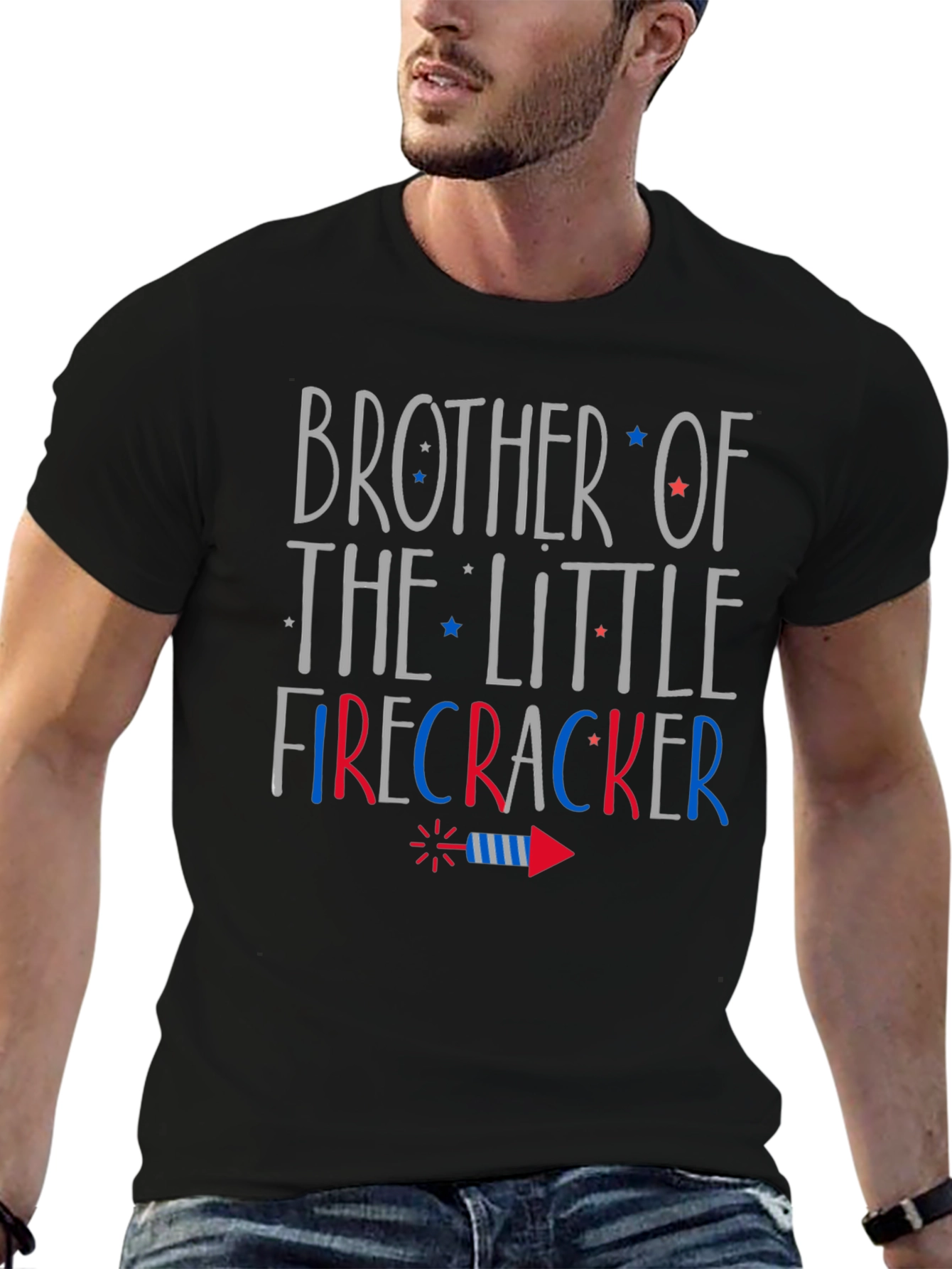Brother of the Little Firecracker Graphic Tee