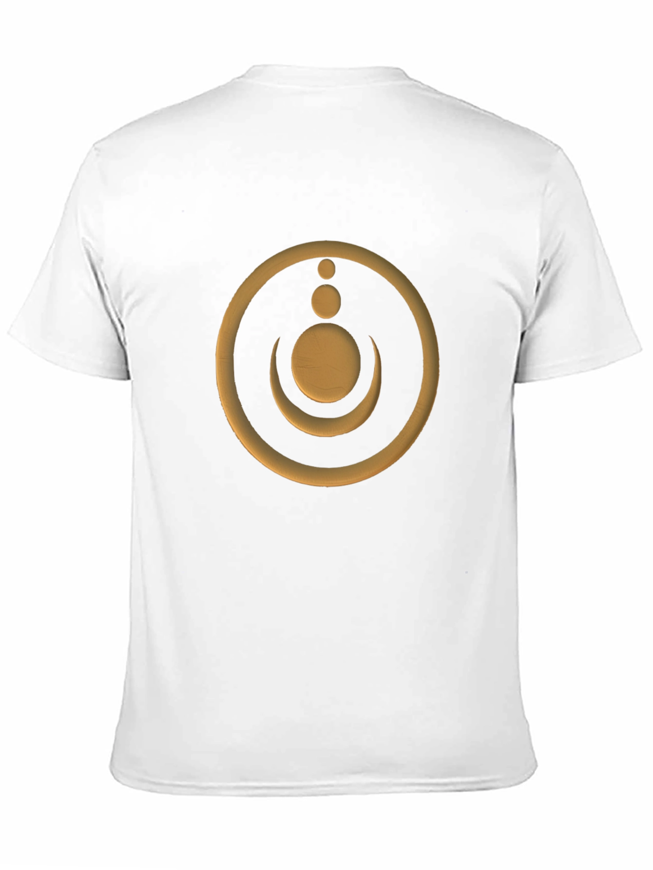 Modern Graphic Tee - Golden Moon & Circle Design