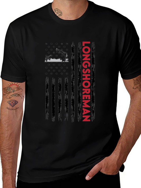 Longshoreman American Flag Graphic Tee