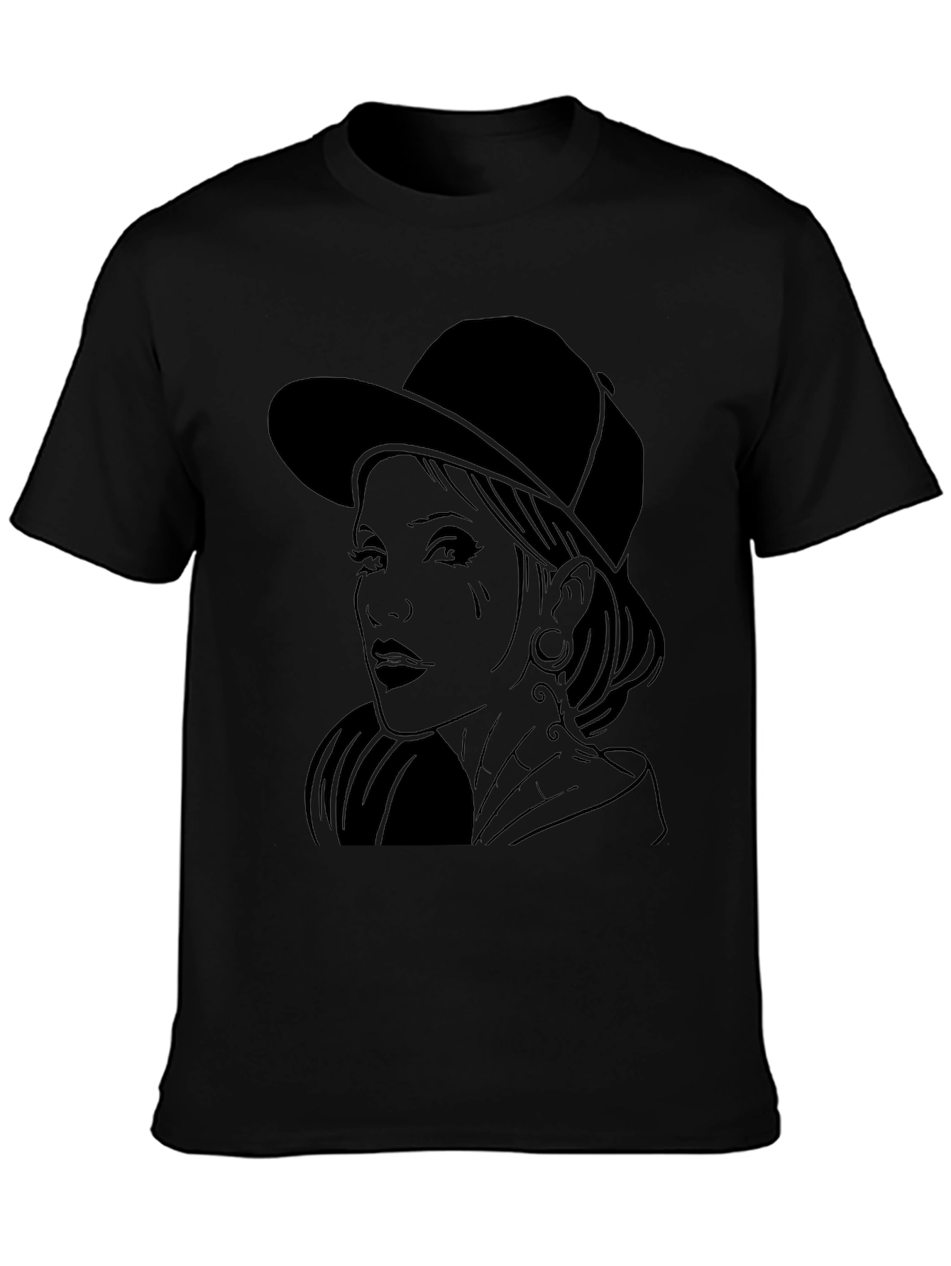 Graphic Tee - Woman in Hat