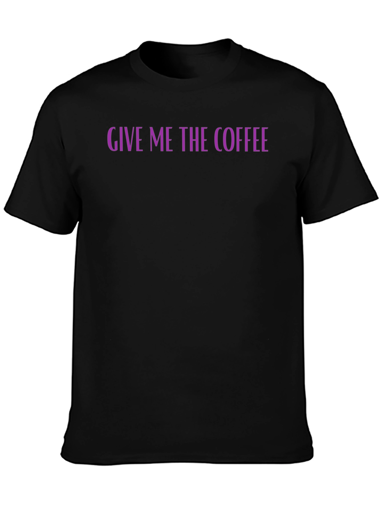 Give Me The Coffee Graphic Tee - Black