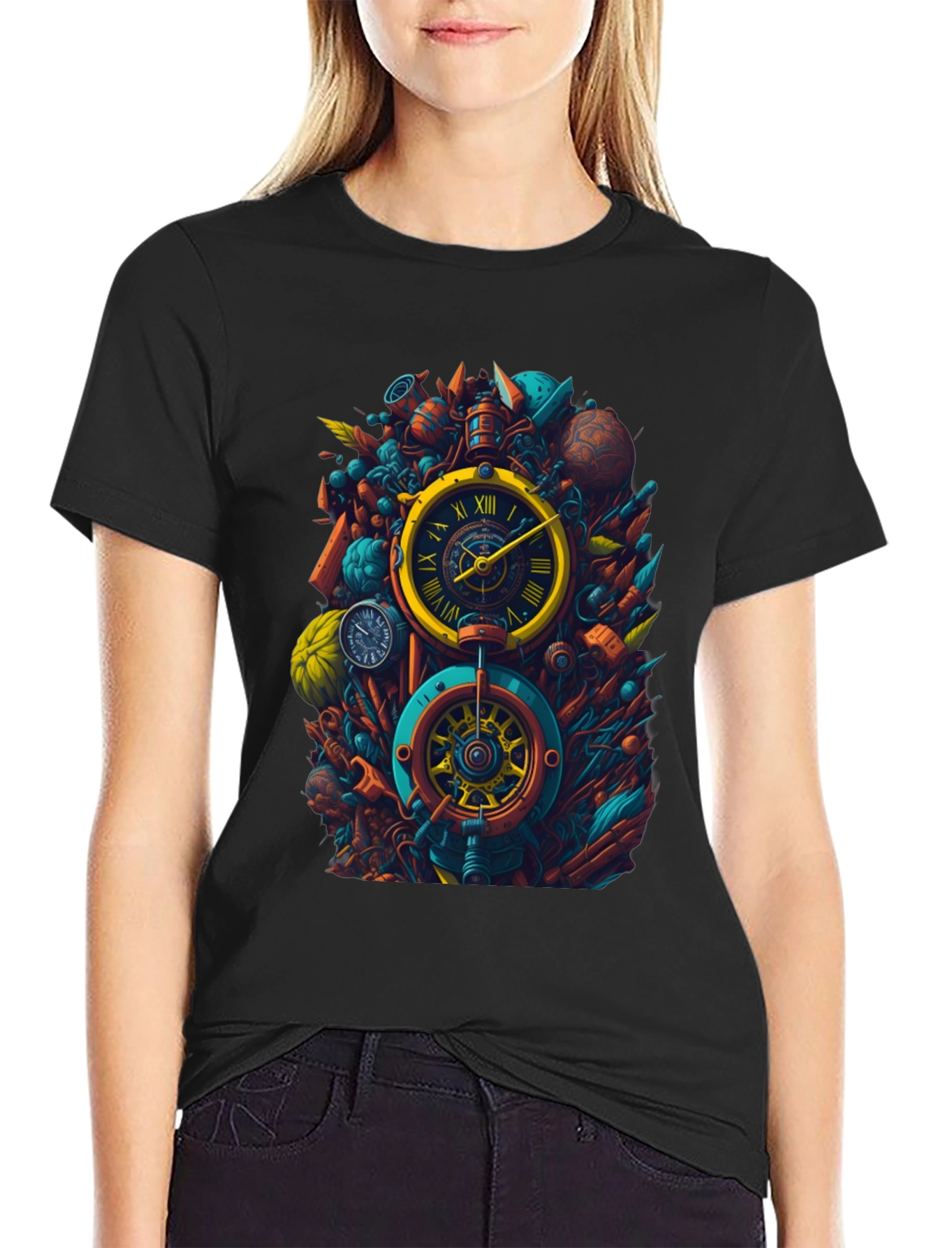 Steampunk Clockwork T-Shirt - Unique Timepiece Design