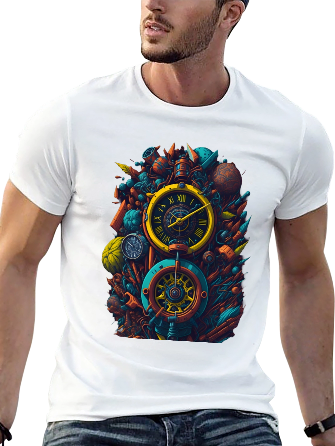 Steampunk Clockwork T-Shirt - Unique Timepiece Design