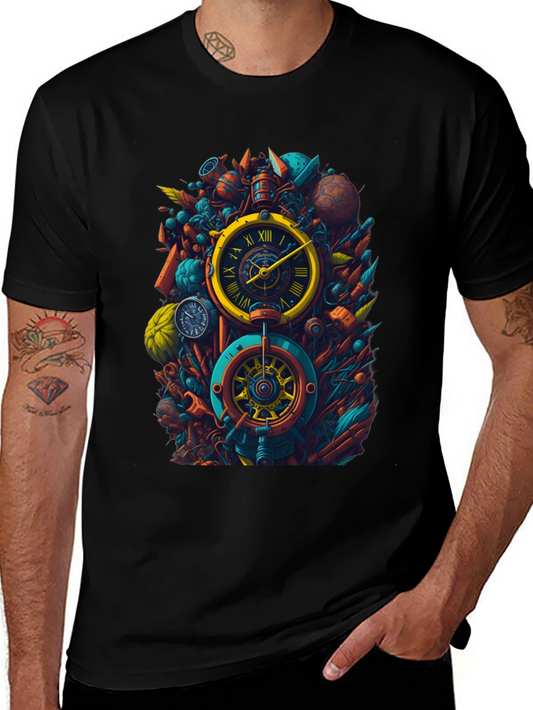 Steampunk Clockwork T-Shirt - Unique Timepiece Design
