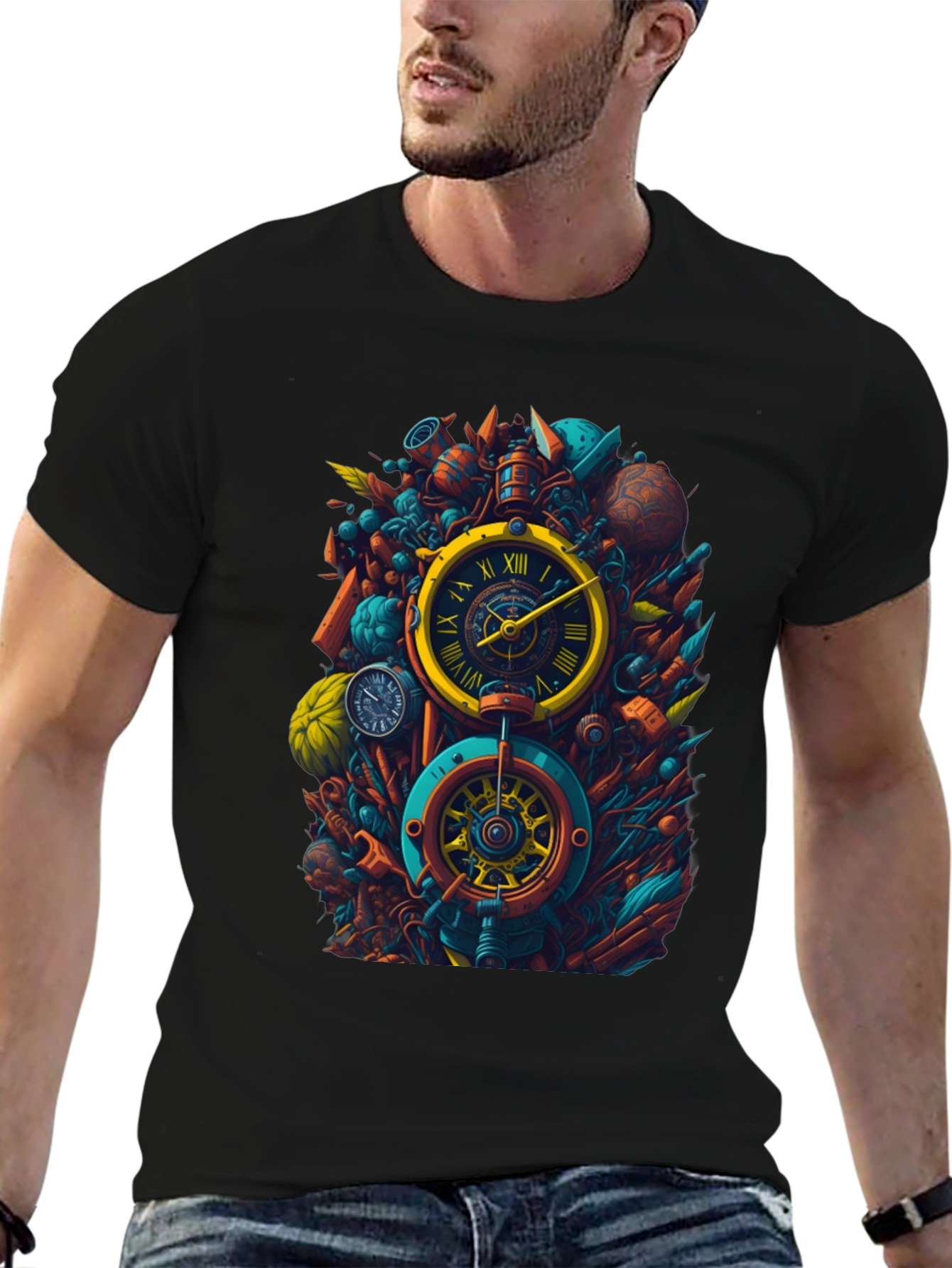 Steampunk Clockwork T-Shirt - Unique Timepiece Design