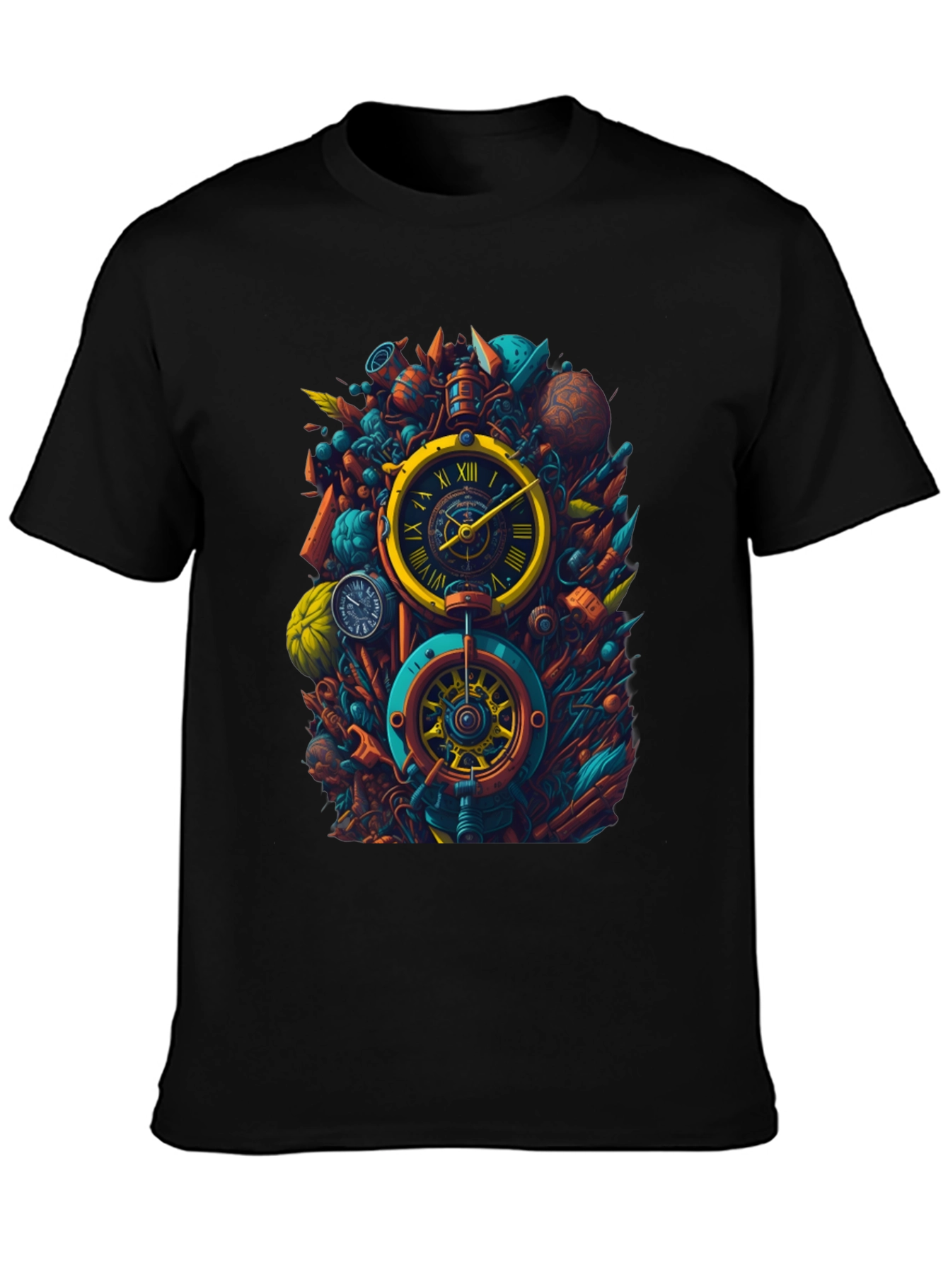 Steampunk Clockwork T-Shirt - Unique Timepiece Design