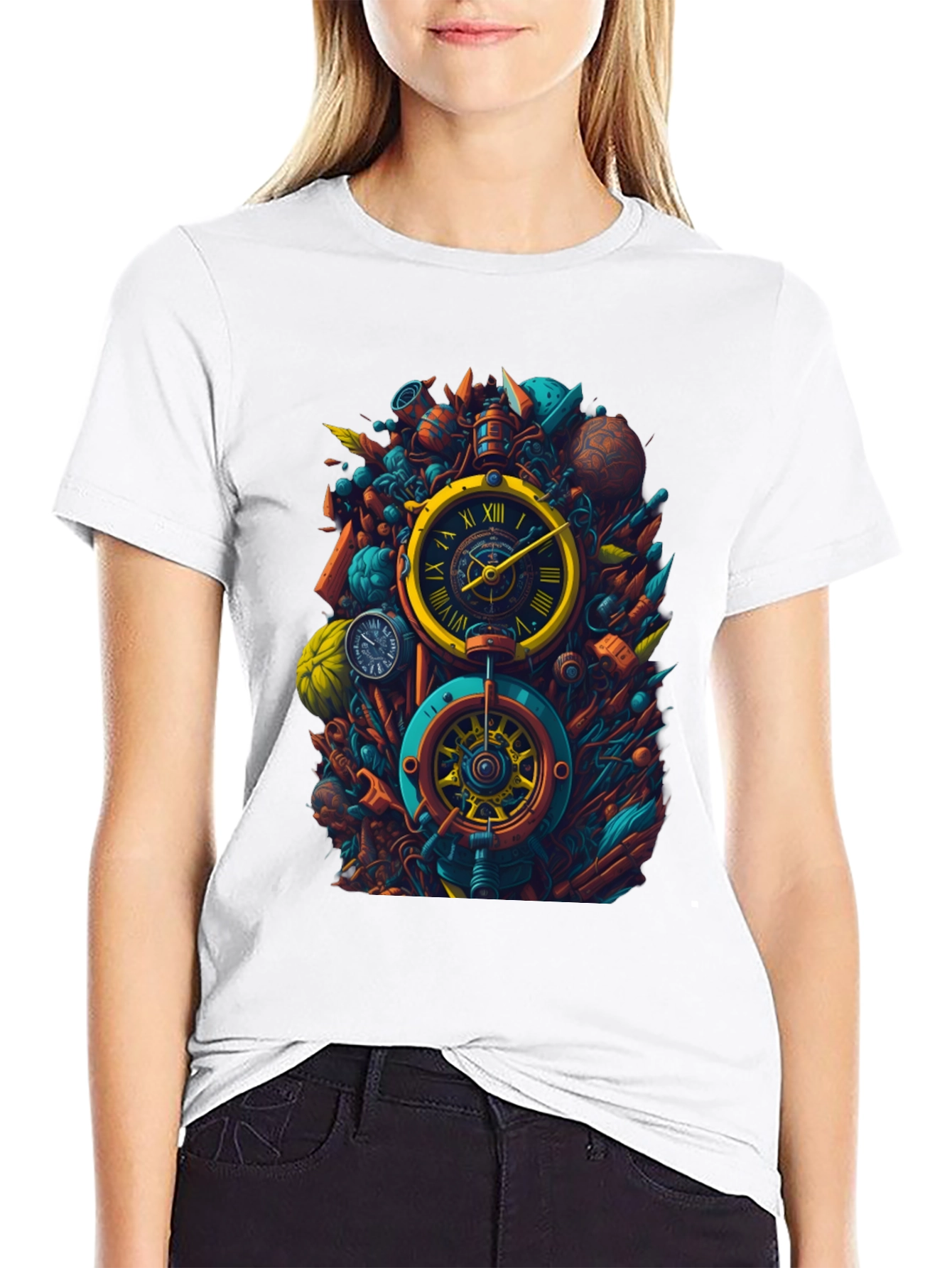 Steampunk Clockwork T-Shirt - Unique Timepiece Design
