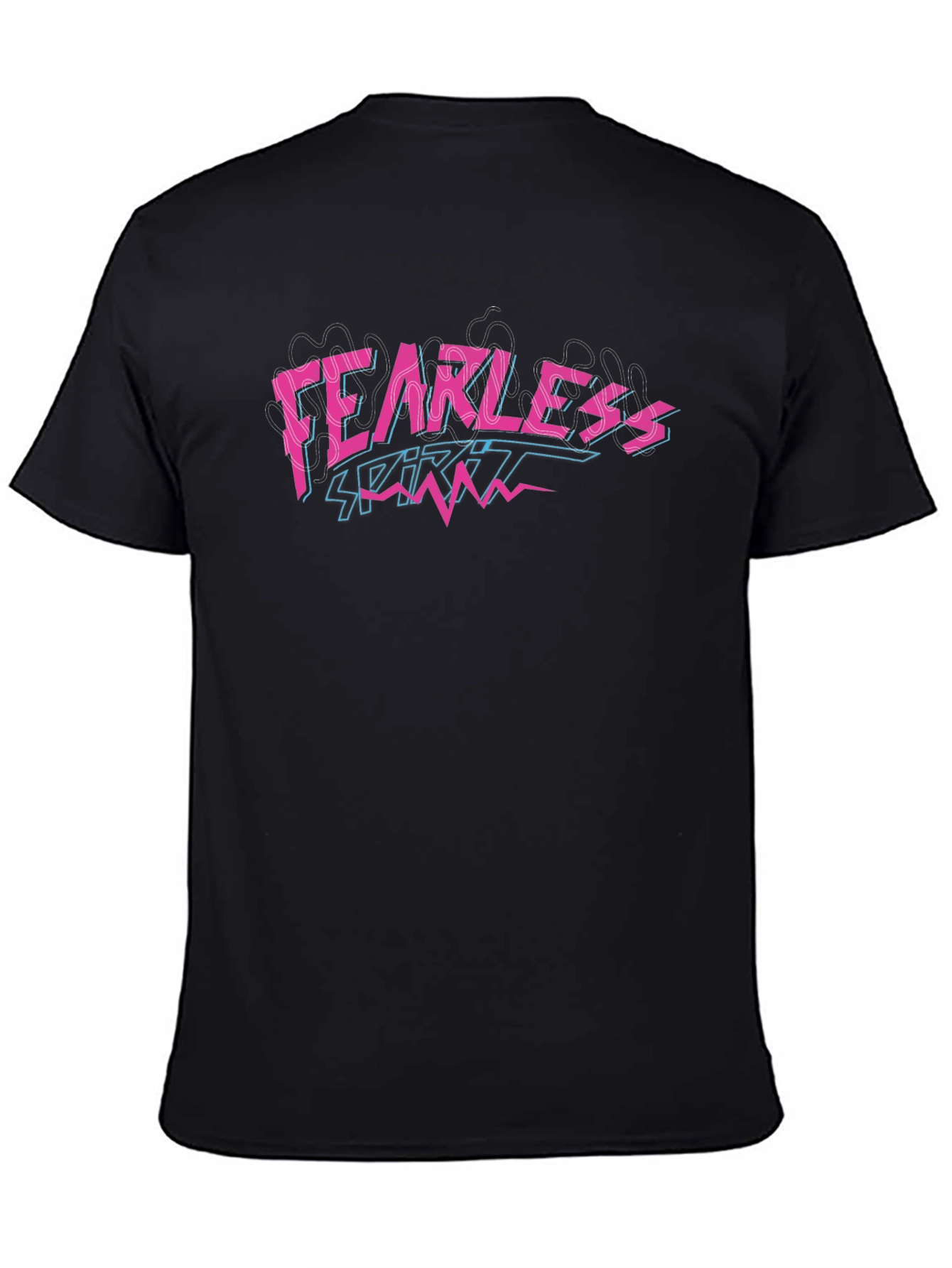 Fearless Spirit Graphic Print Black T-Shirt