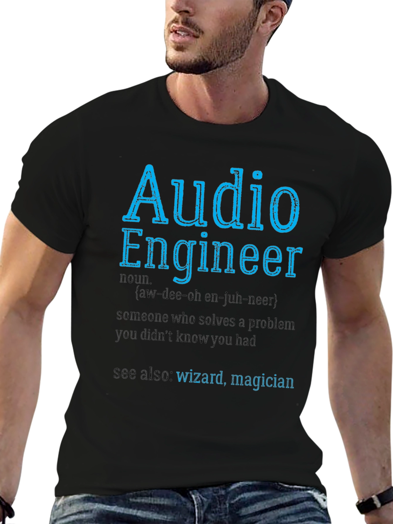 Audio Engineer T-Shirt - Wizard Magician Definition