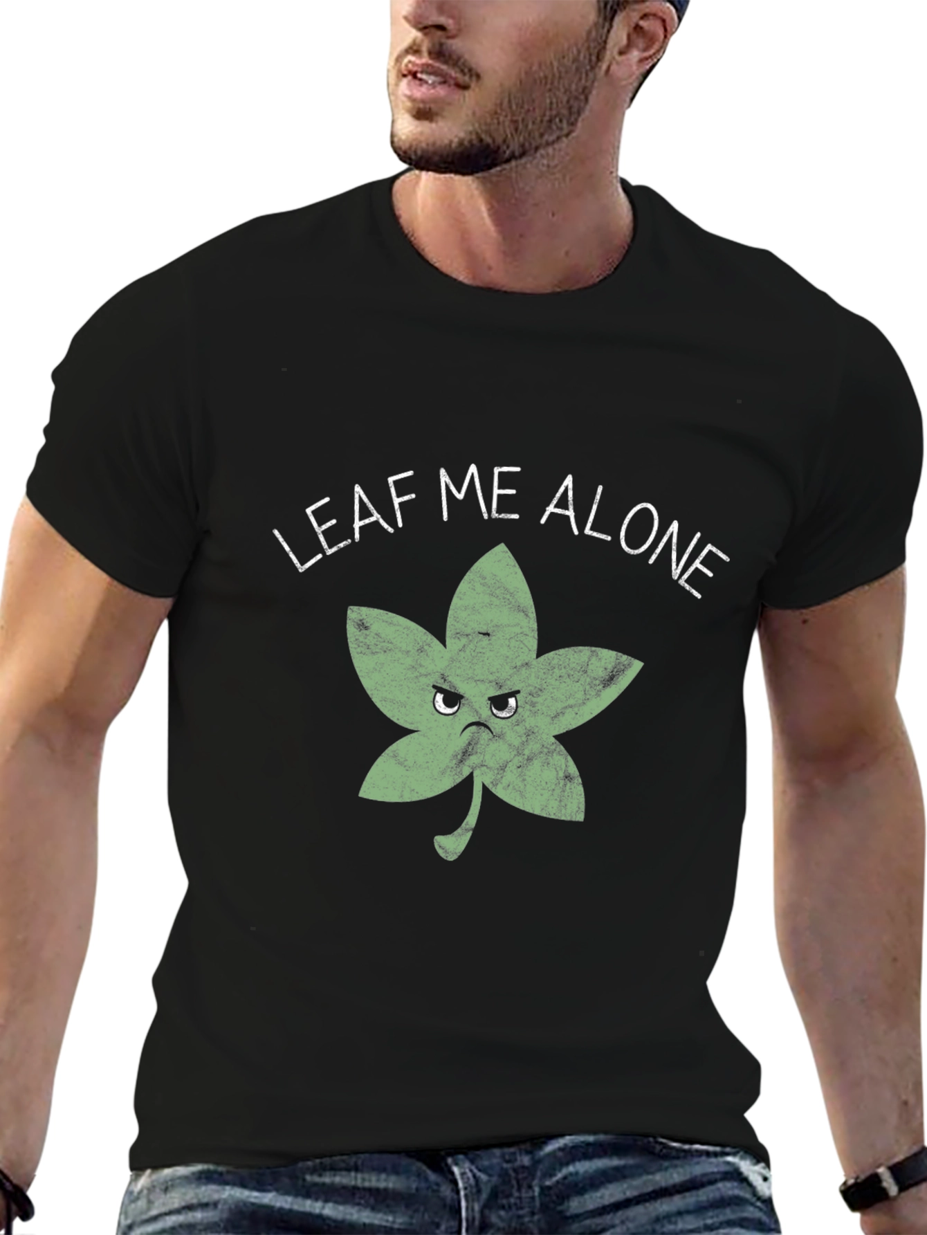 Leaf Me Alone Graphic T-Shirt - Unisex Cotton Tee