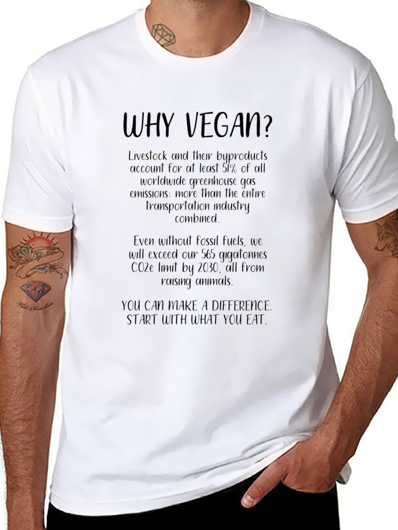 Why Vegan? Graphic Tee - Black