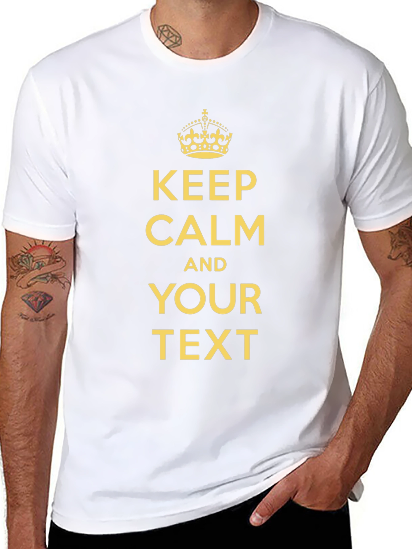 Keep Calm Custom Text T-Shirt