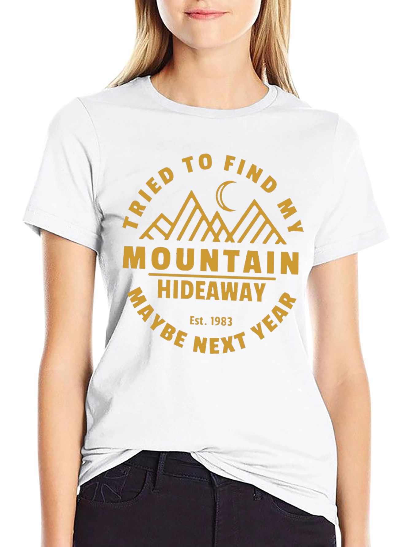 Mountain Hideaway Graphic T-Shirt - Black