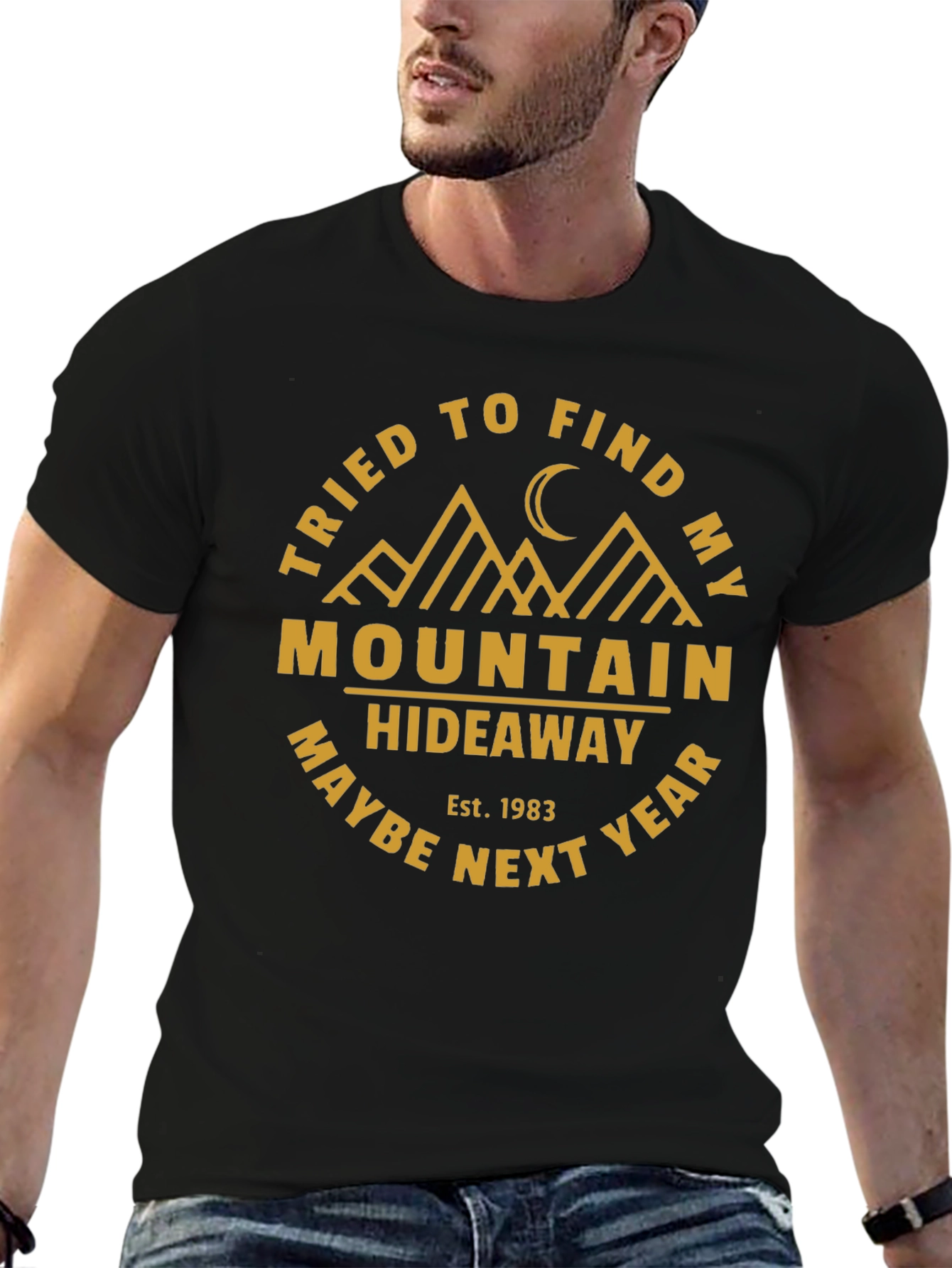 Mountain Hideaway Graphic T-Shirt - Black
