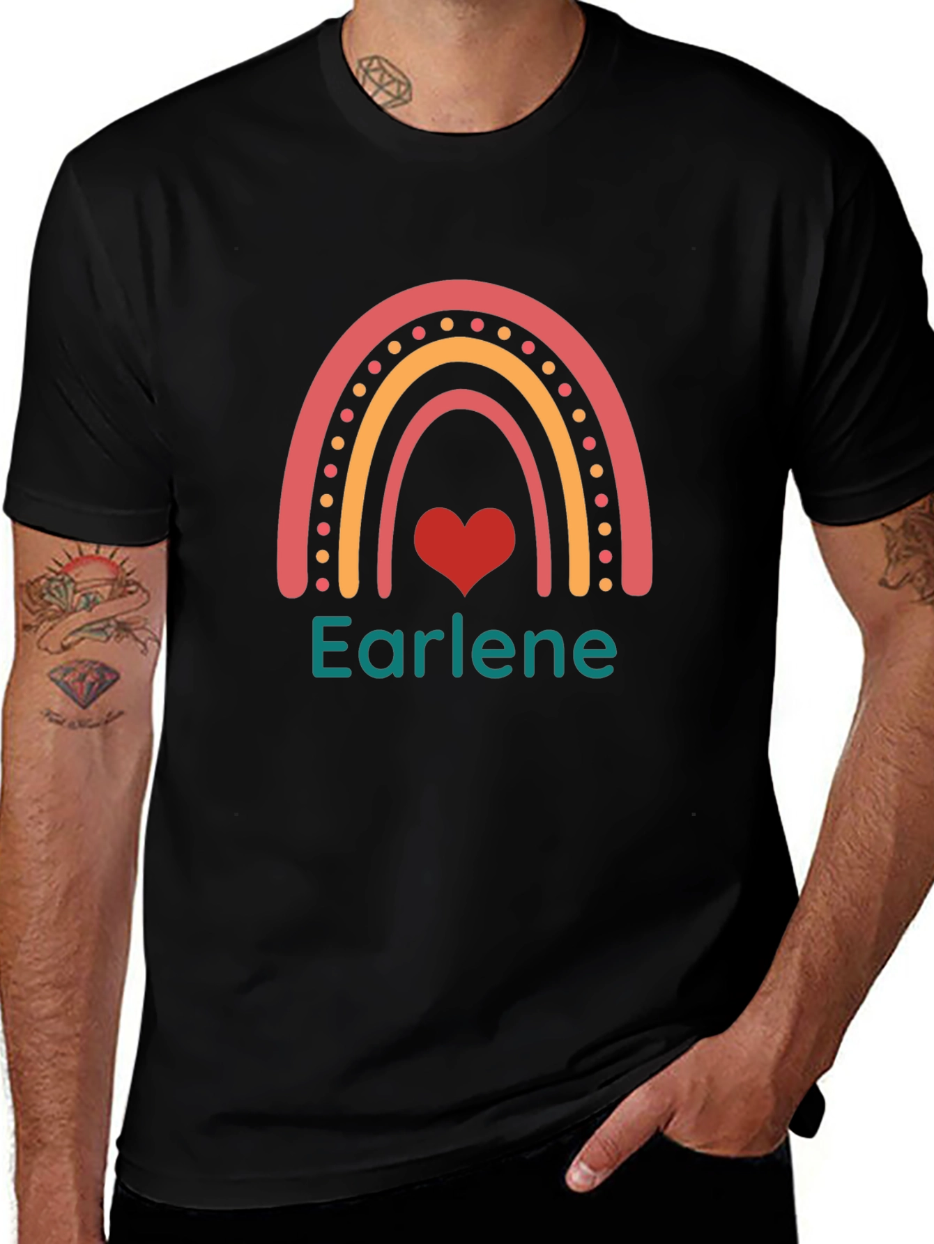 Earlene Rainbow Heart T-Shirt
