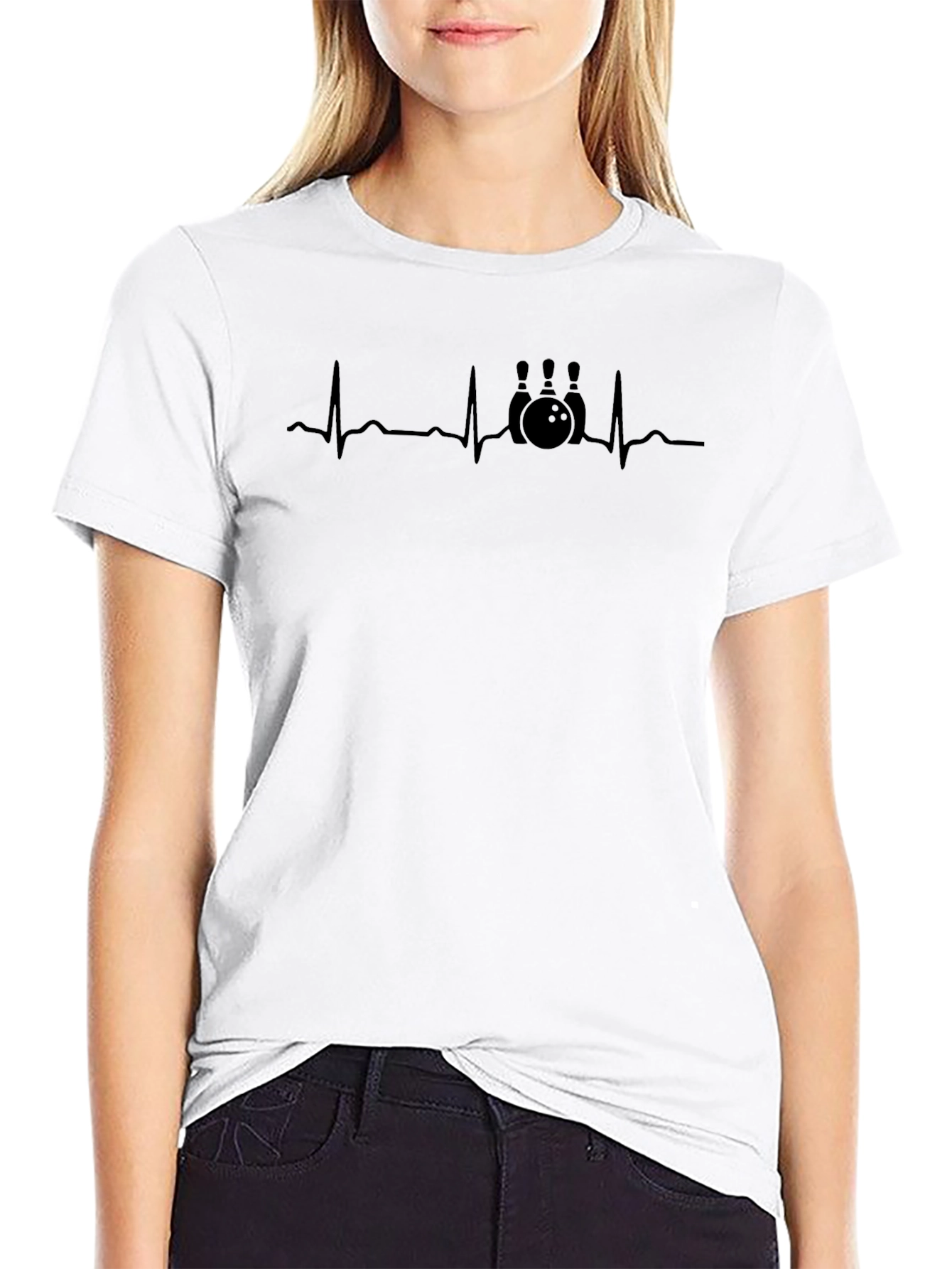 Bowling Heartbeat T-Shirt - Strike Up Style!