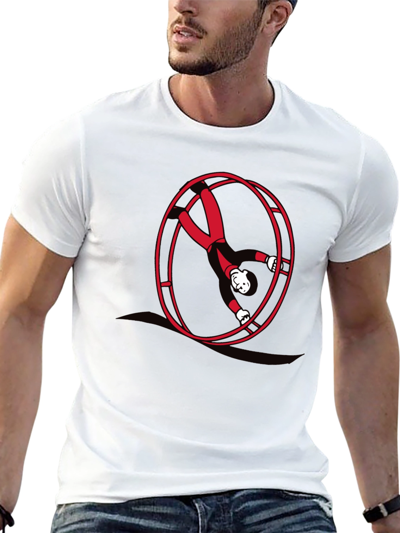 Man in a Wheel T-Shirt