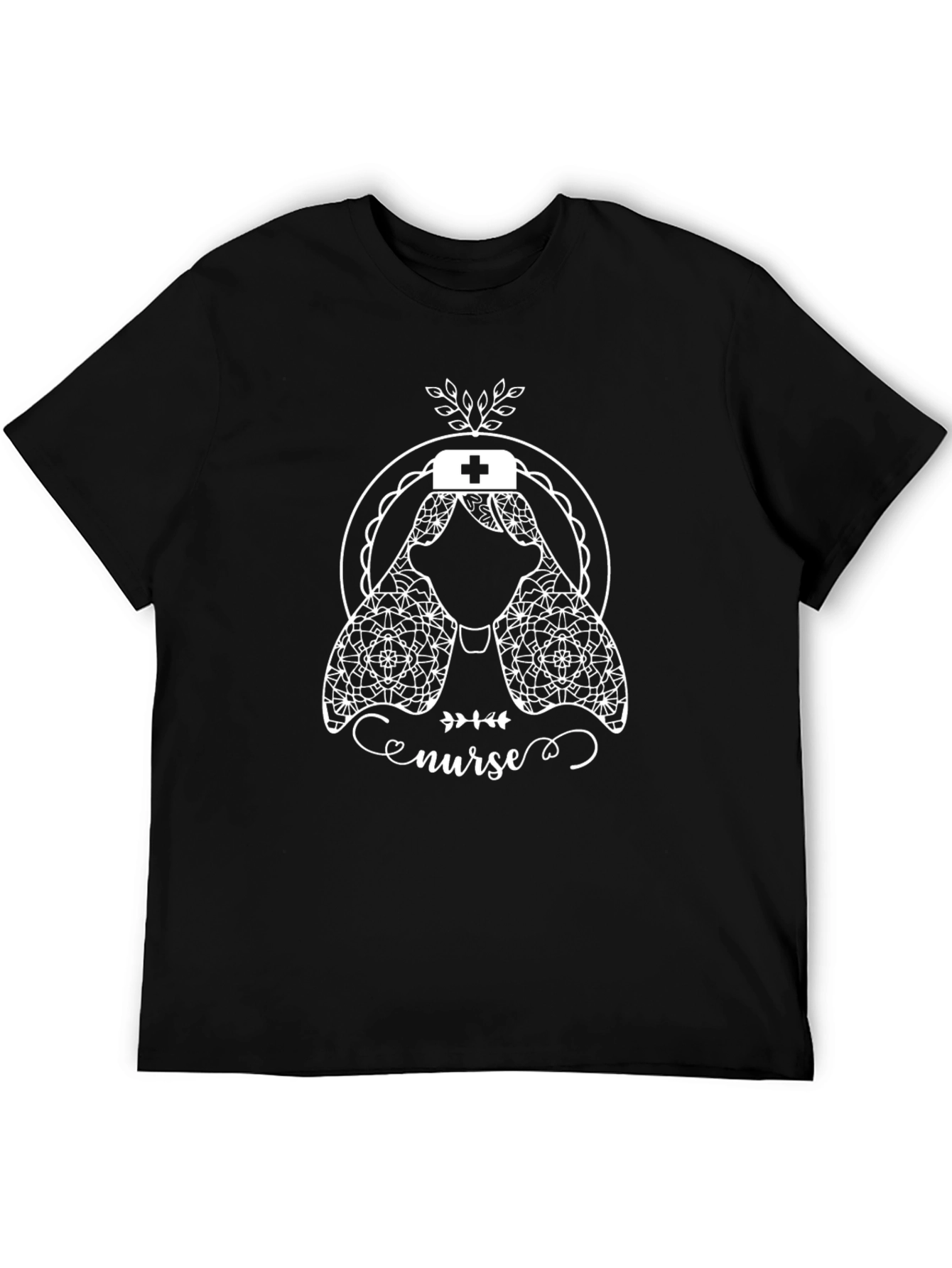 Nurse Mandala Graphic Tee - Black