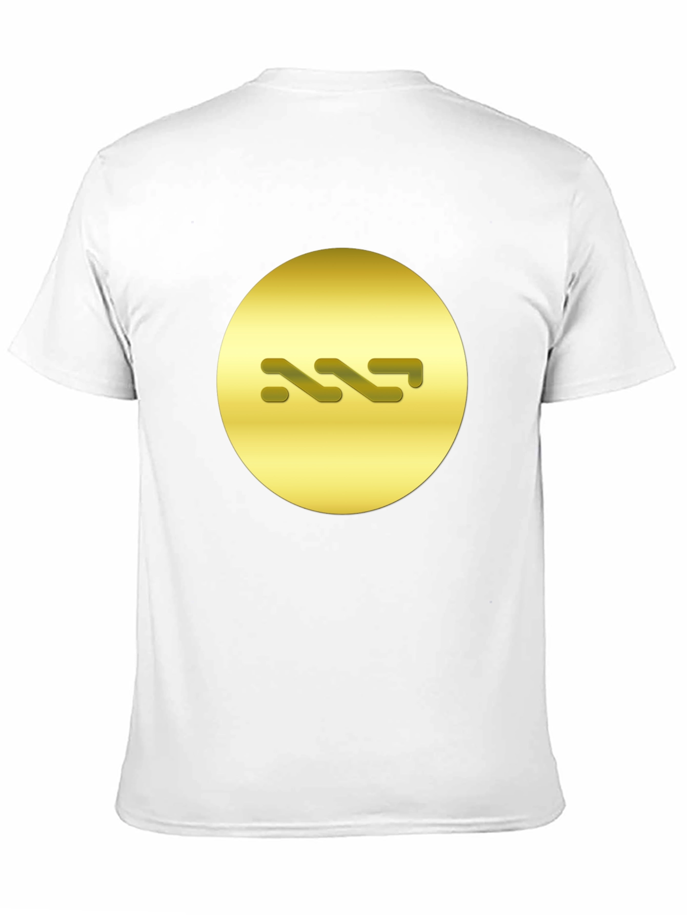 Stylish Black Tee with Abstract Gold Symbol Design