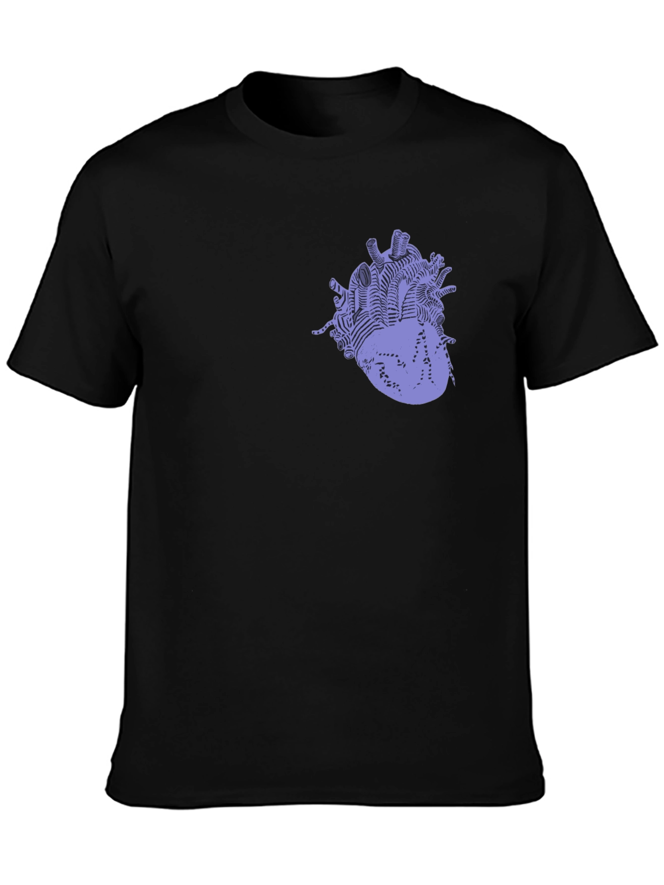 Anatomical Heart Graphic Black T-Shirt