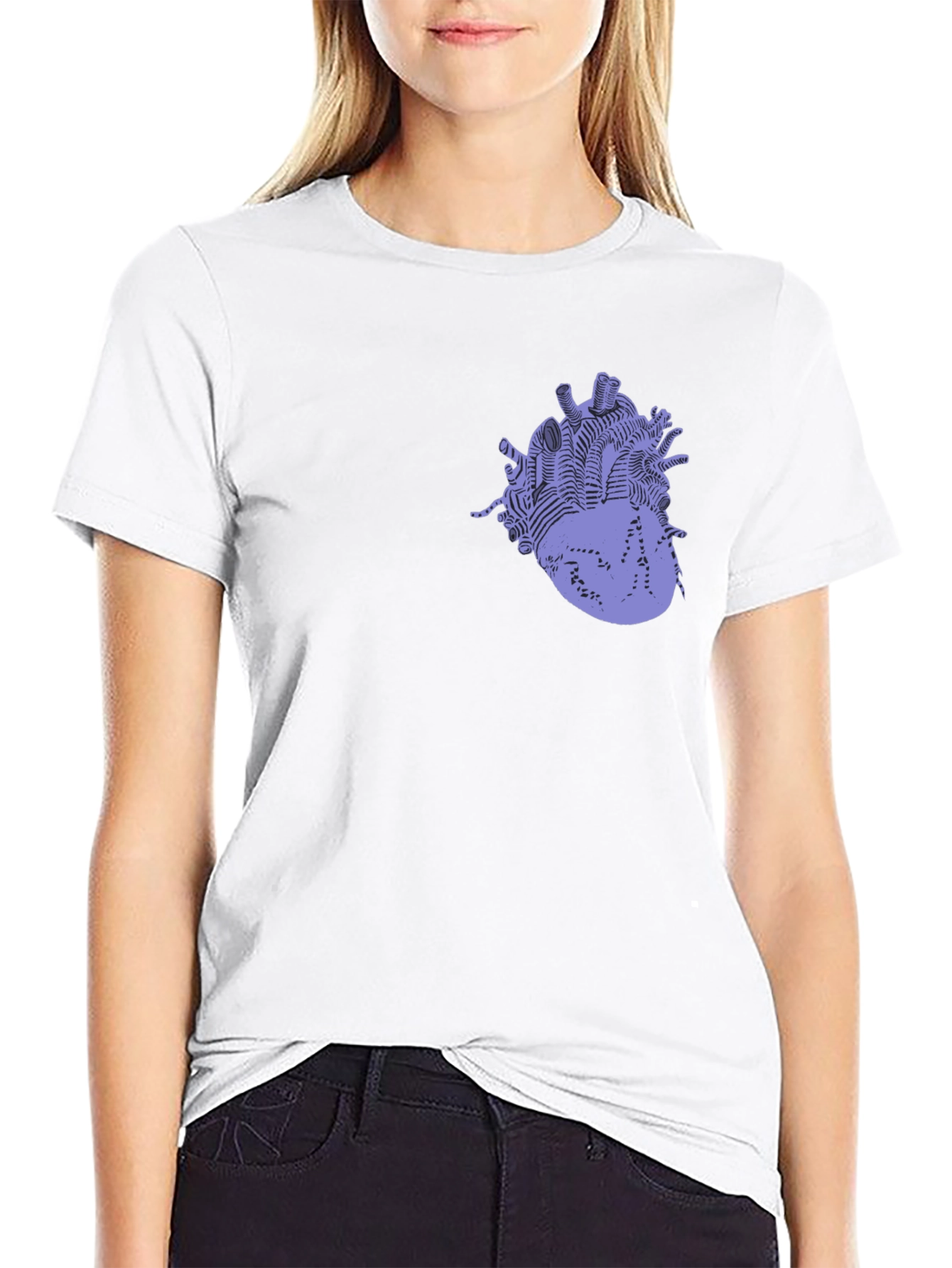 Anatomical Heart Graphic Black T-Shirt