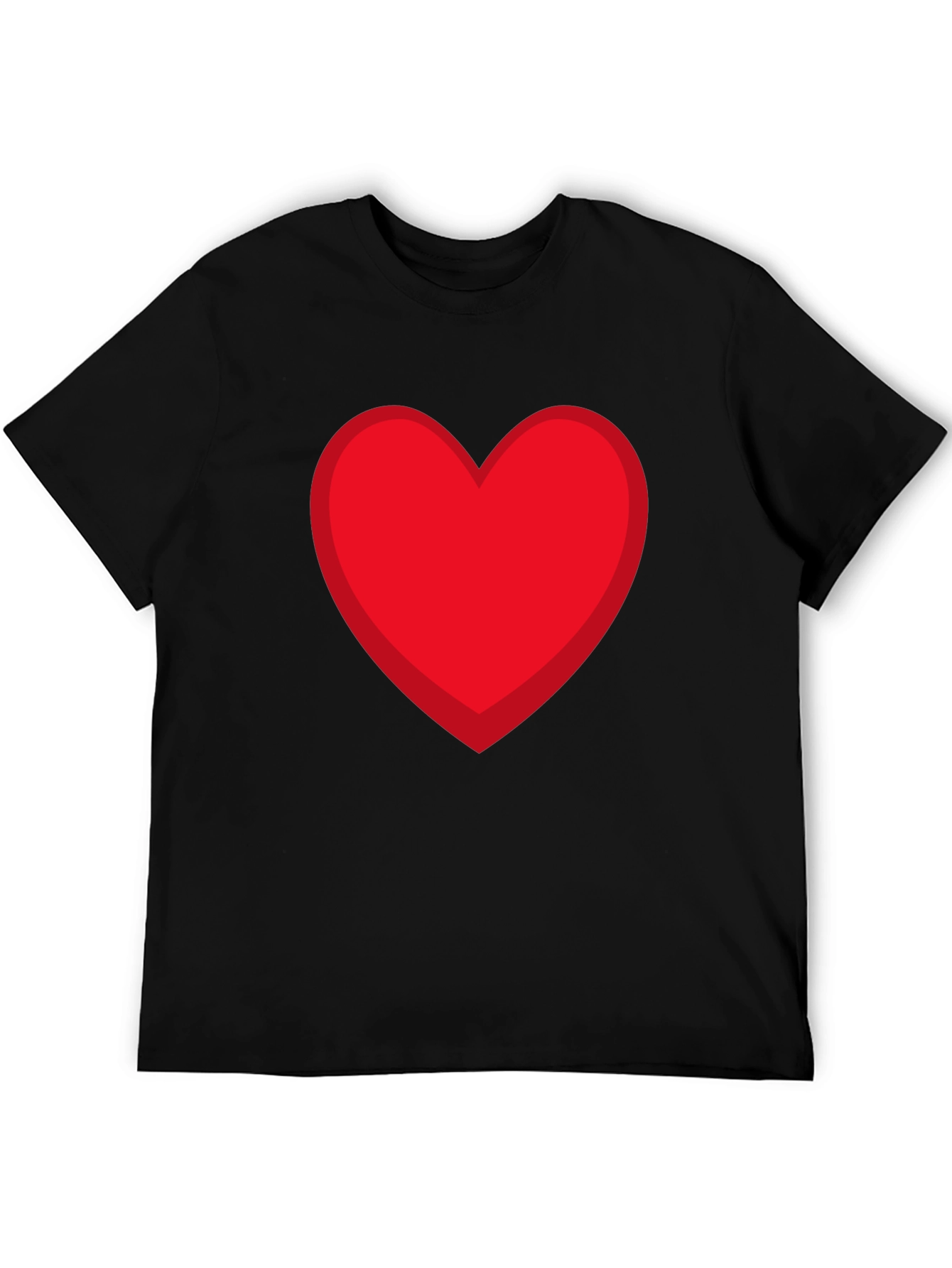 Red Heart Graphic Black T-Shirt