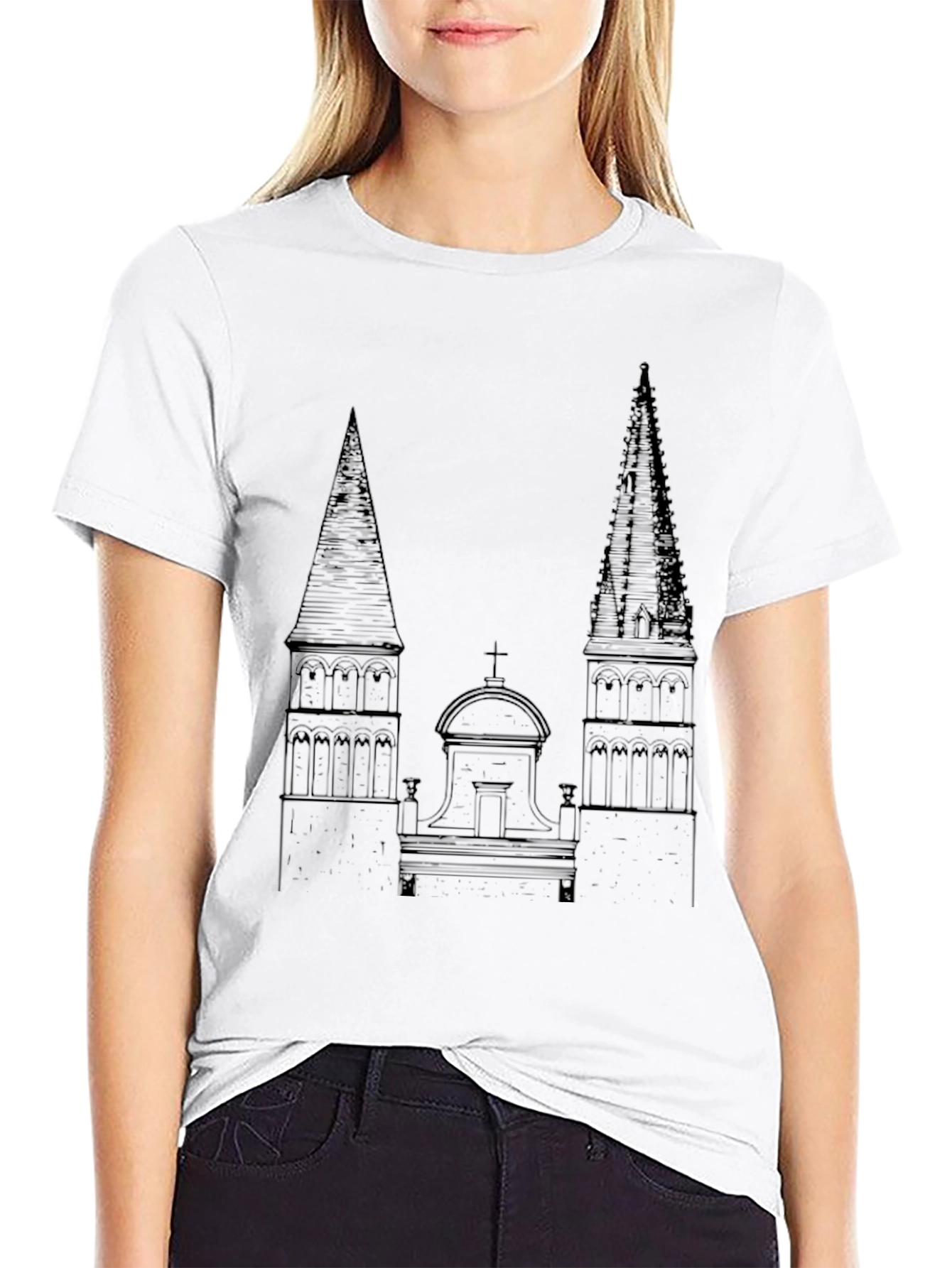 Architectural Sketch Tee - Classic Black