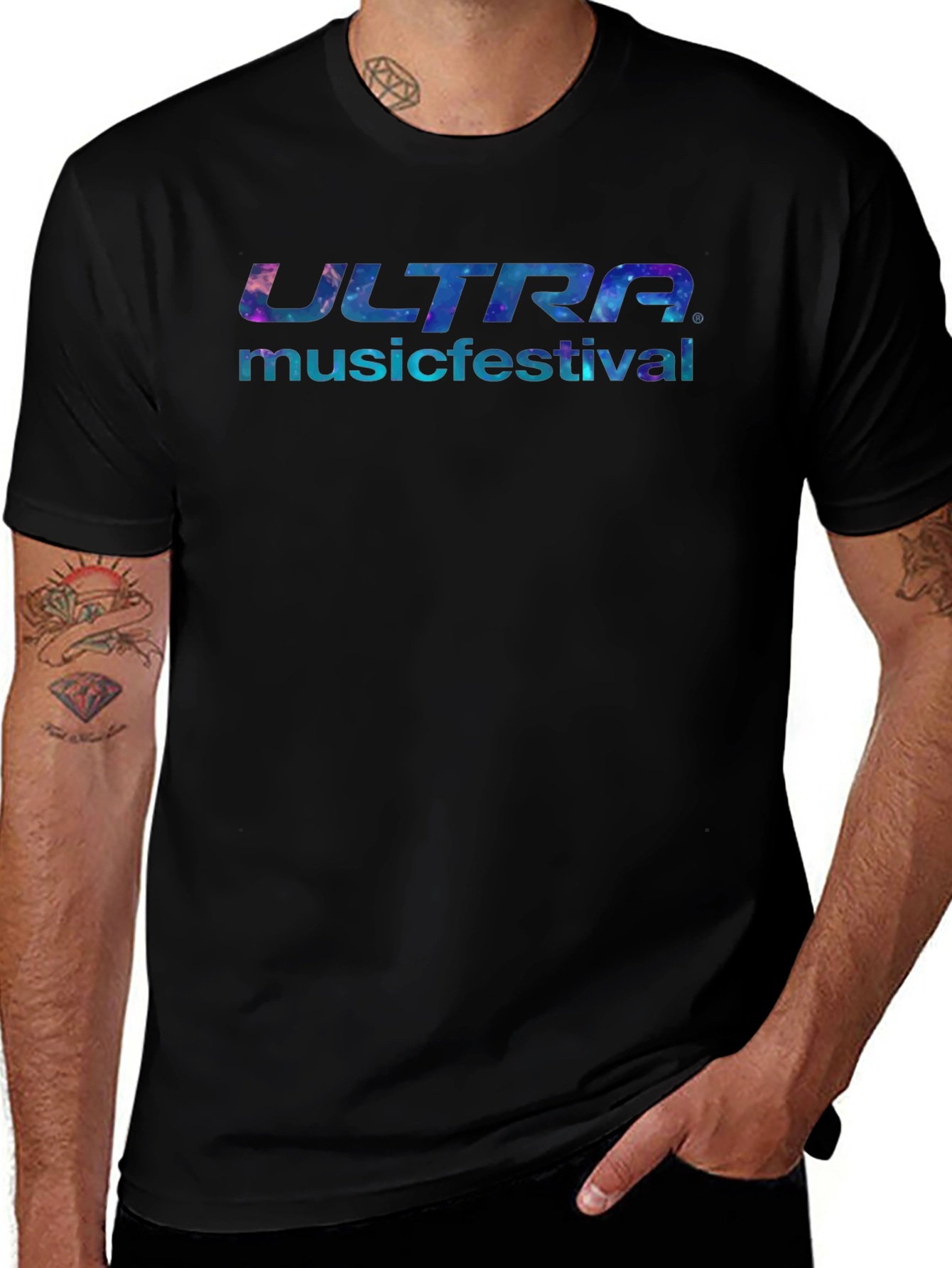 Ultra Music Festival Galaxy Logo Black T-Shirt