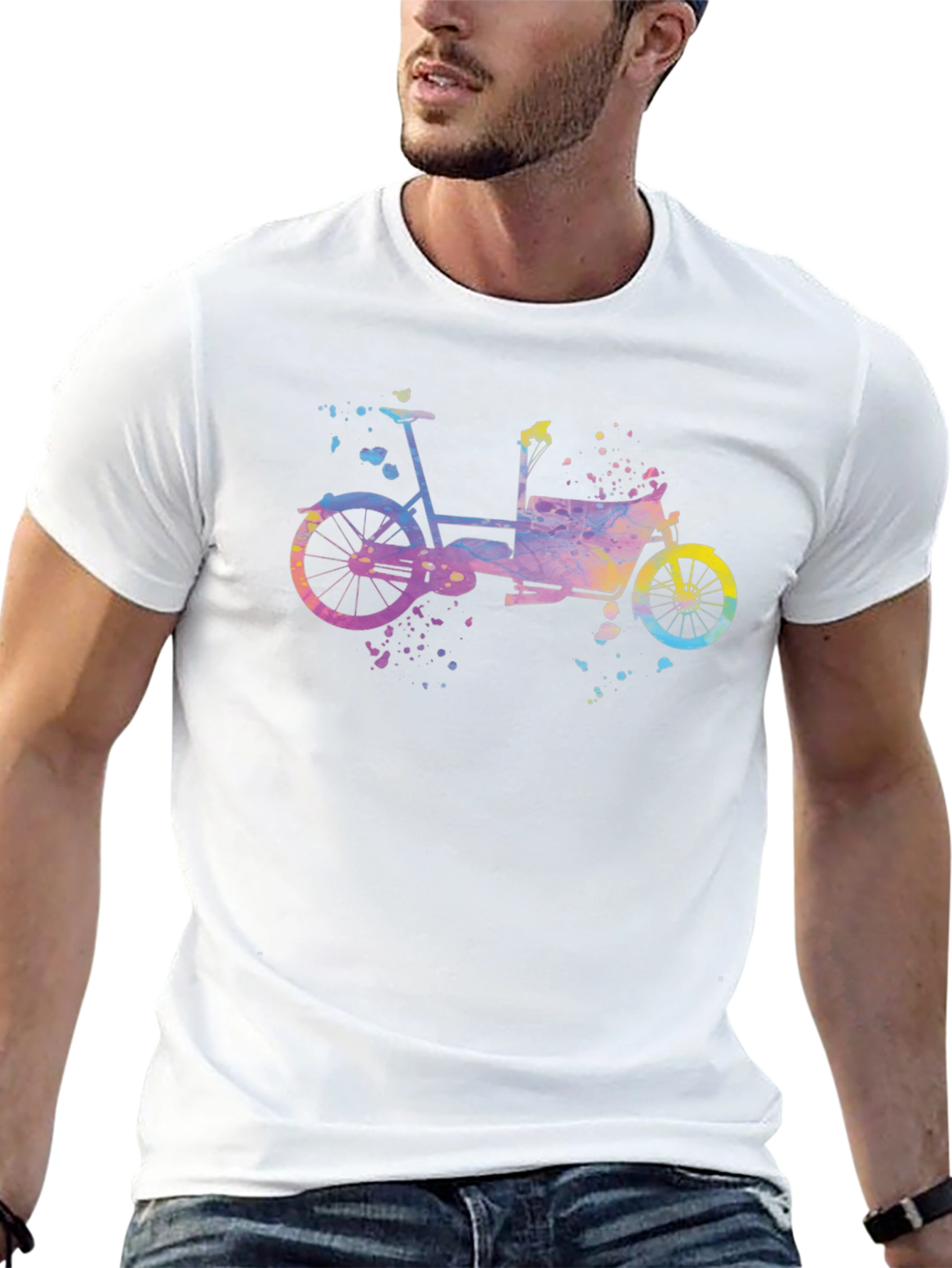 Watercolor Bike Graphic Tee