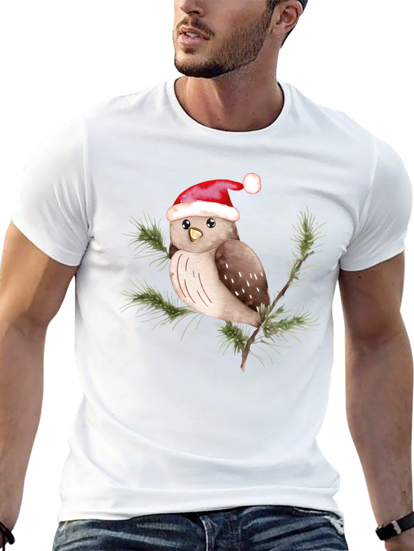 Festive Owl Tee - Holiday Cheer