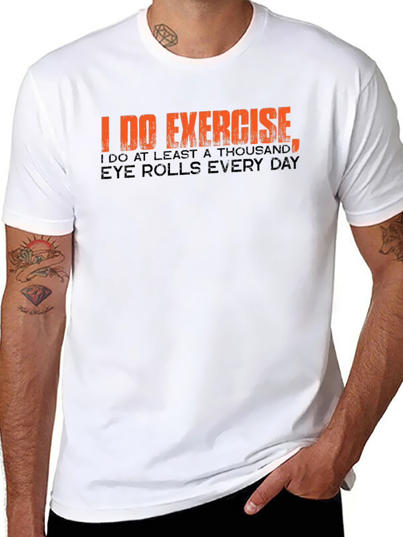 Funny Exercise Eye Rolls Graphic T-Shirt