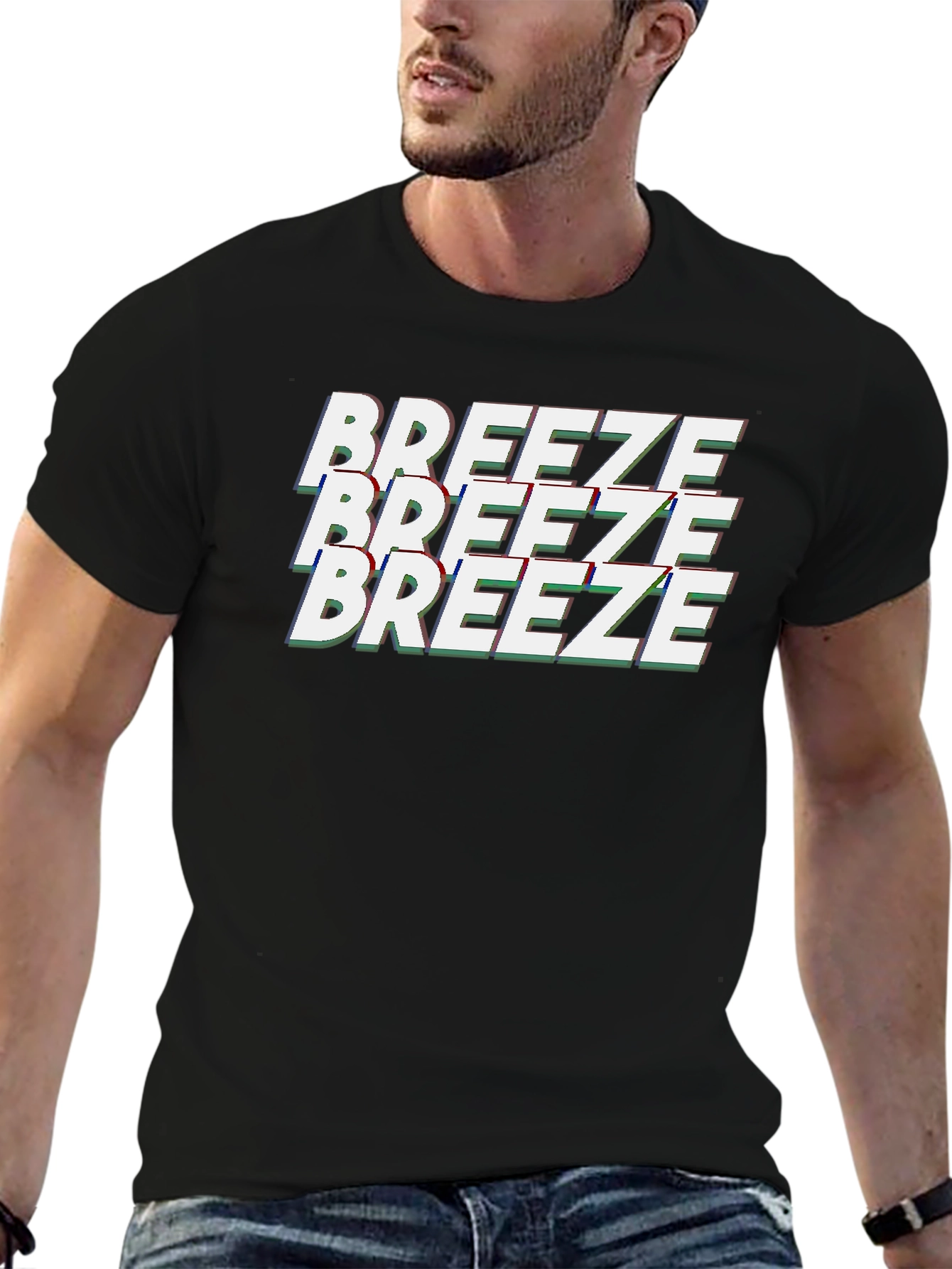 Breeze Black Graphic T-Shirt